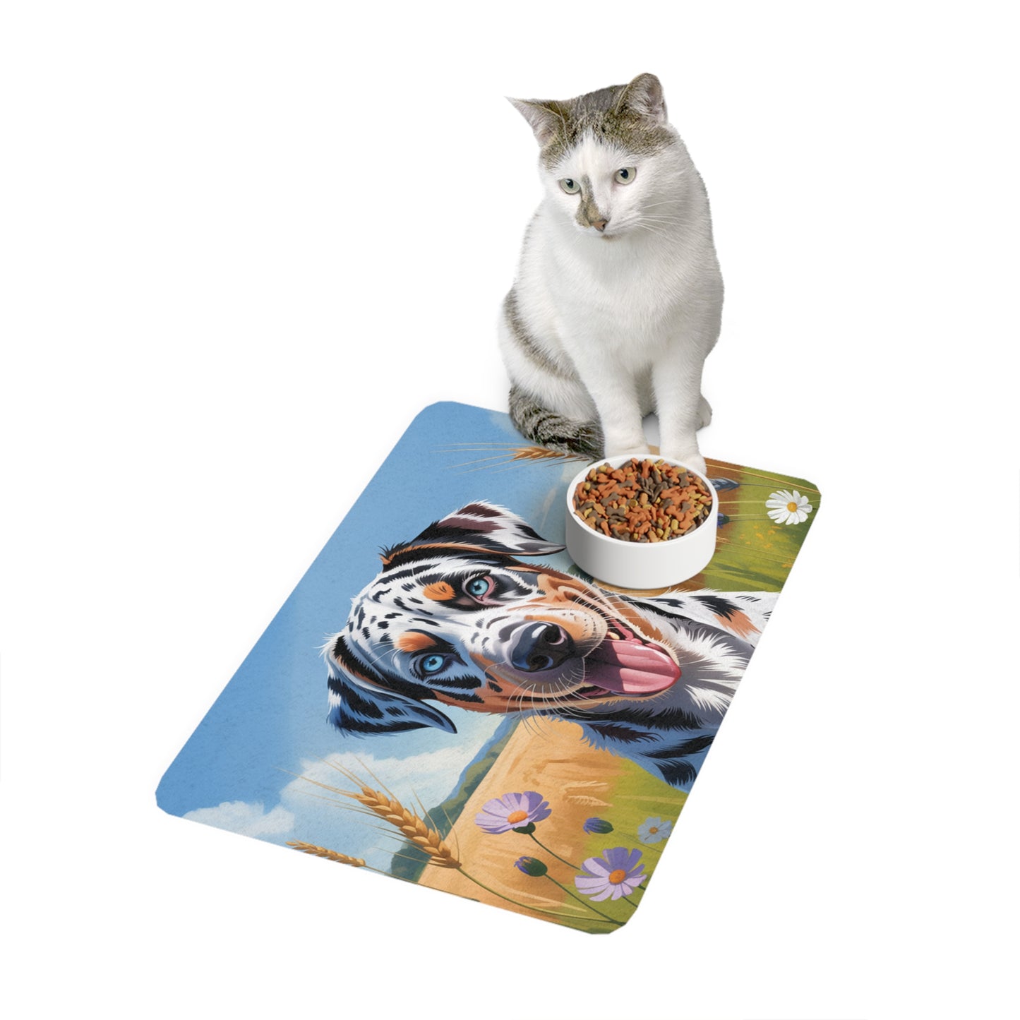 Pet Food Mat (12x18) - Catahoula Leopard Dog