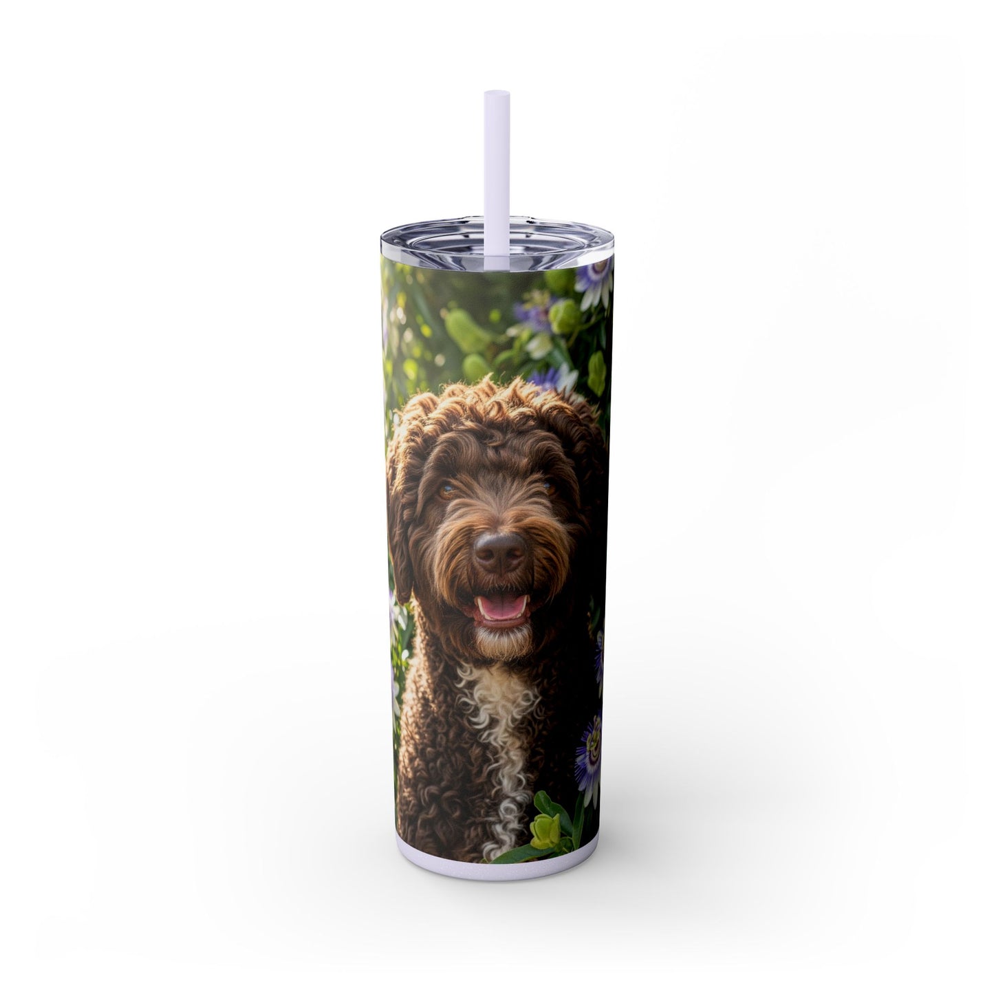 Spanish Water Dog Tumbler with Straw, 20oz