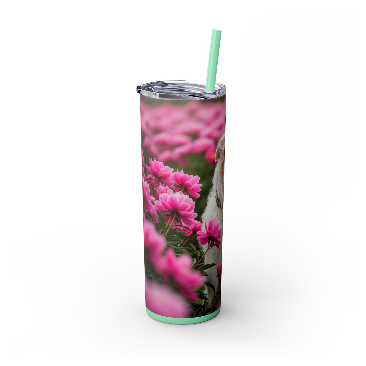 Borzoi Skinny Tumbler with Straw, 20oz