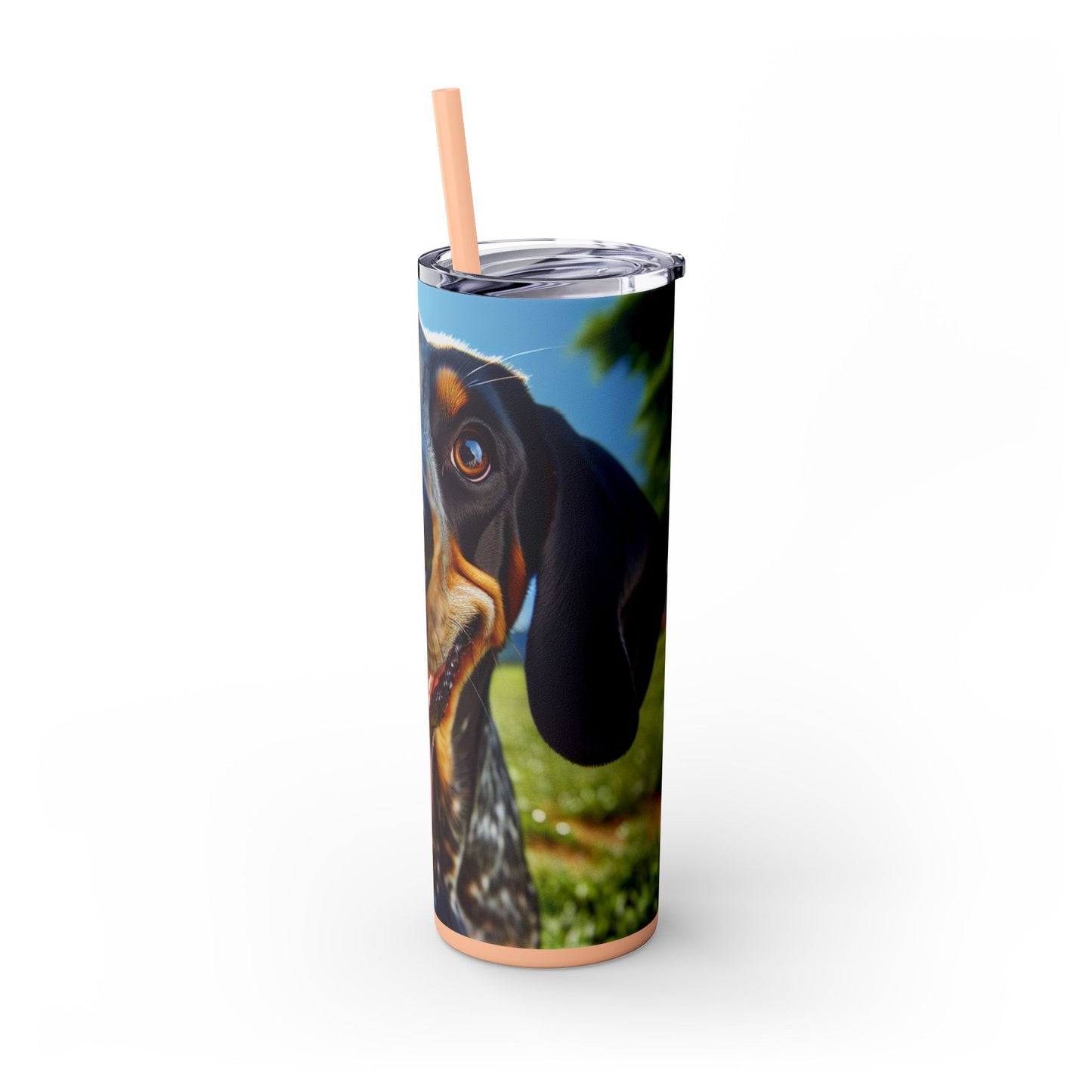 Bluetick Coonhound Tumbler with Straw, 20oz