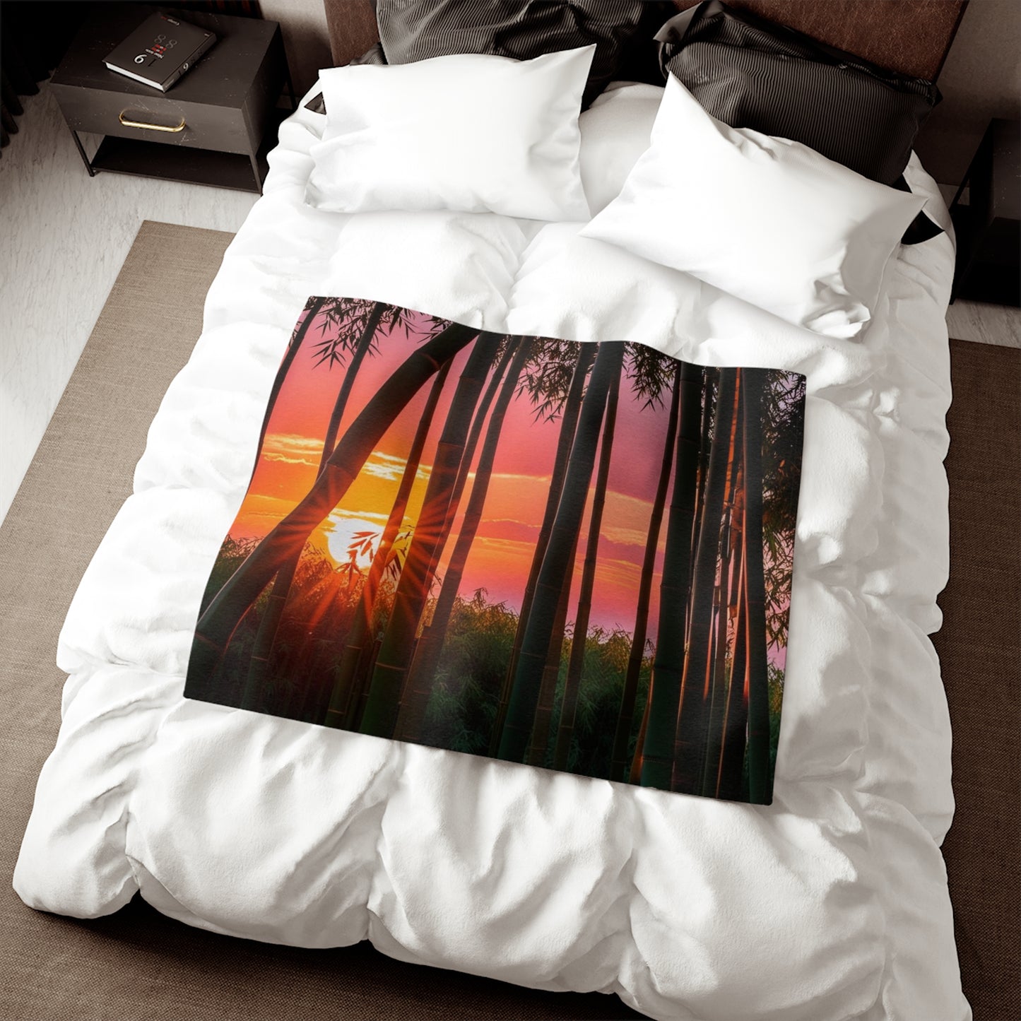 Bamboo Forest Sunrise Sweatshirt Blanket
