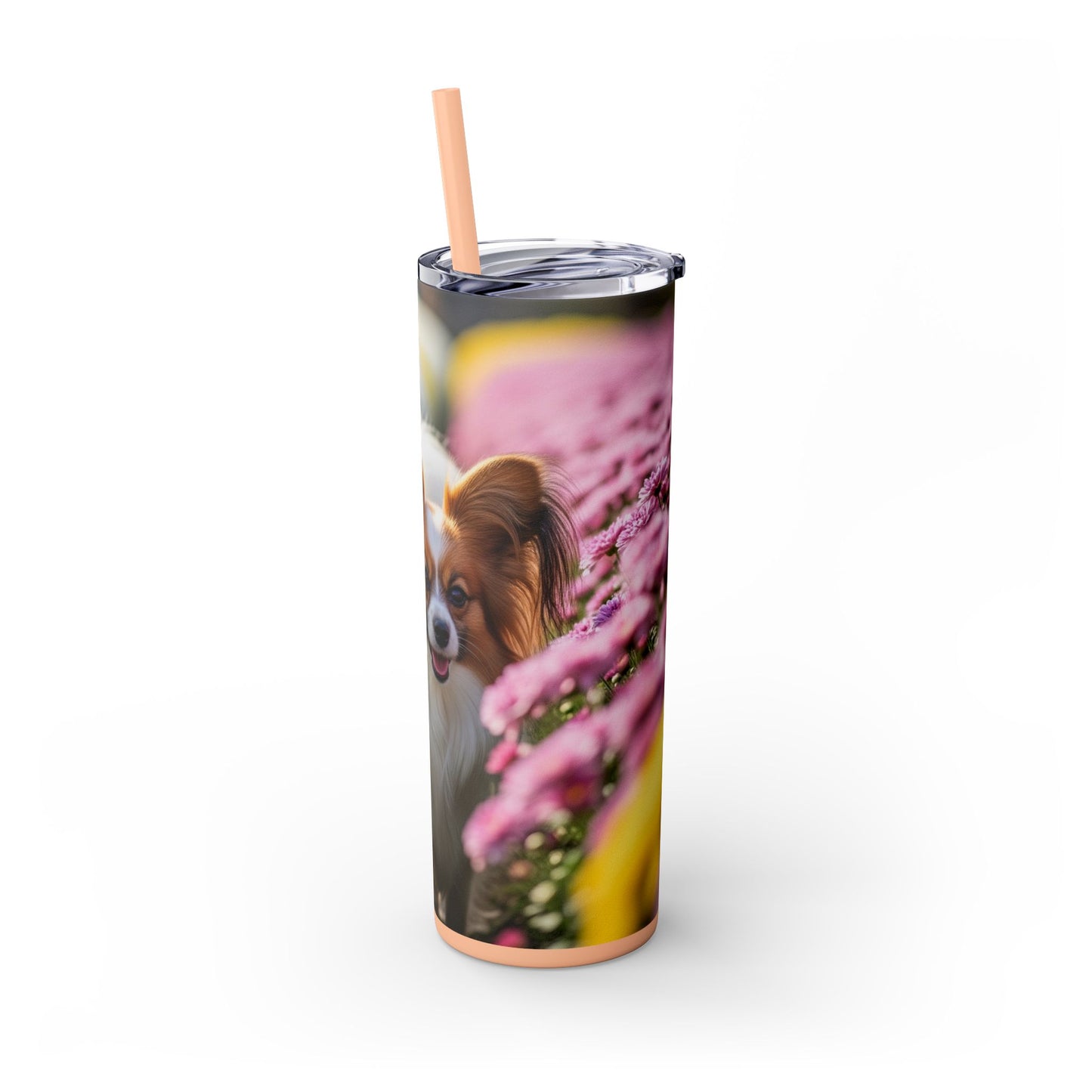 Papillon Skinny Tumbler with Straw, 20oz