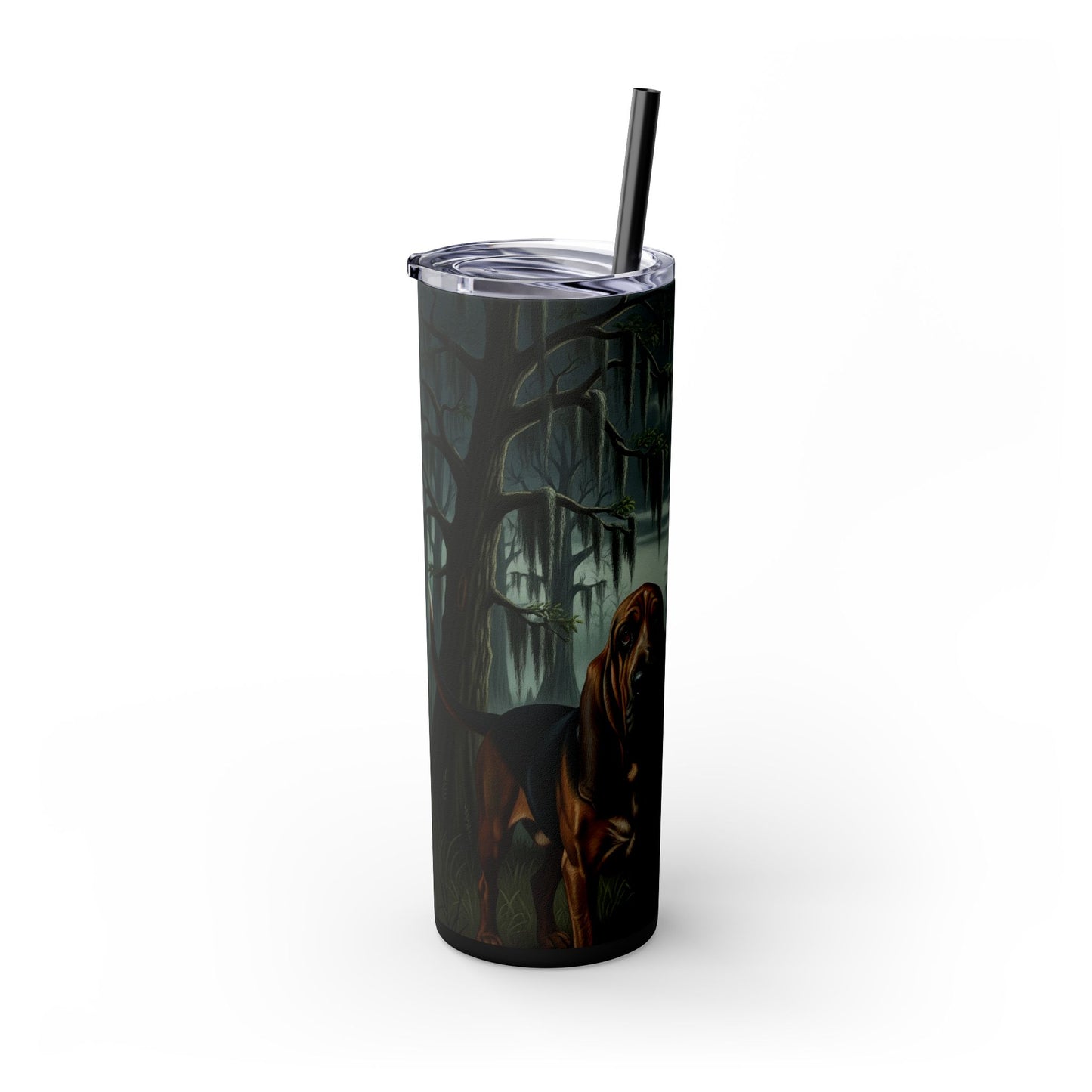 Bloodhound Skinny Tumbler with Straw, 20oz
