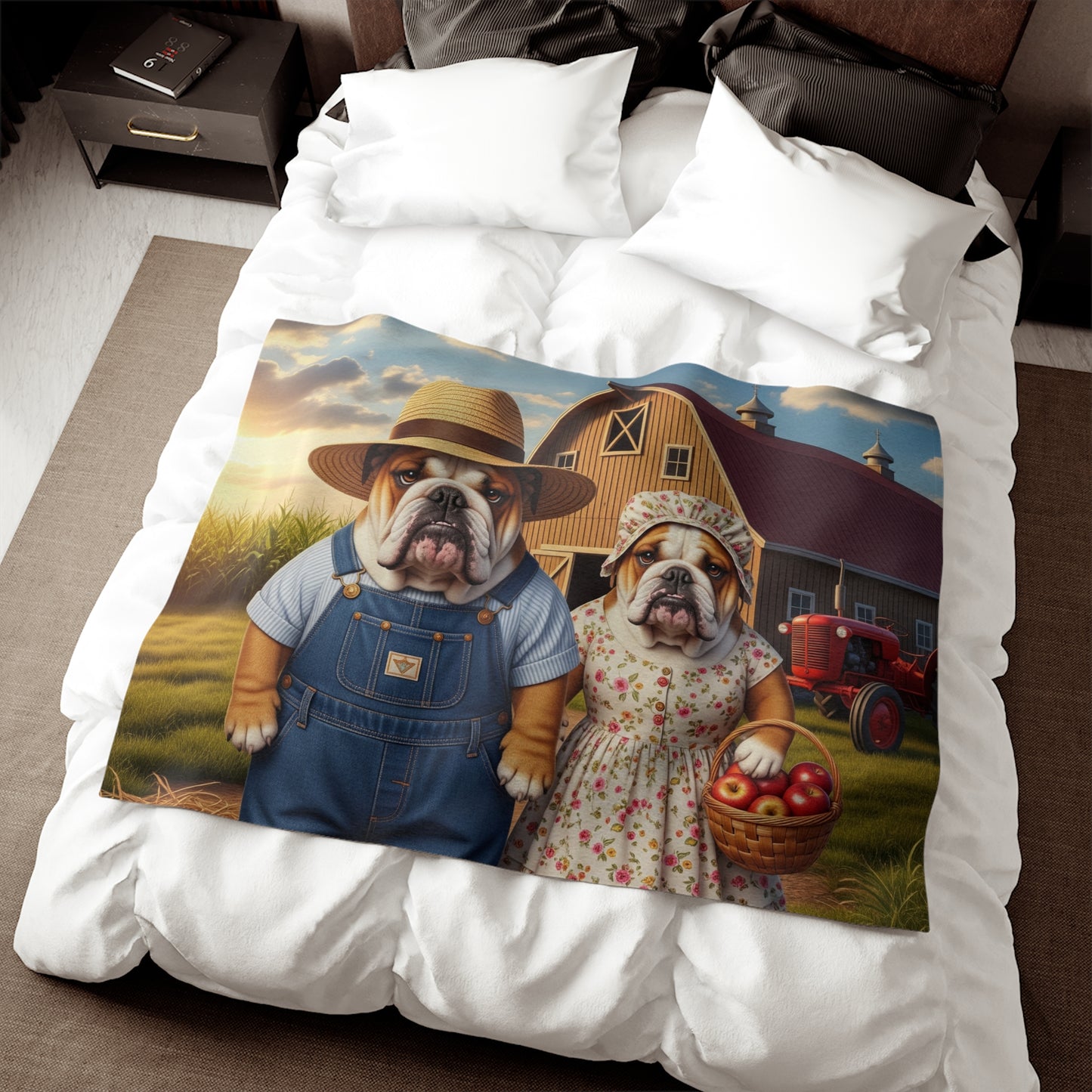 Bulldog Sweatshirt Blanket