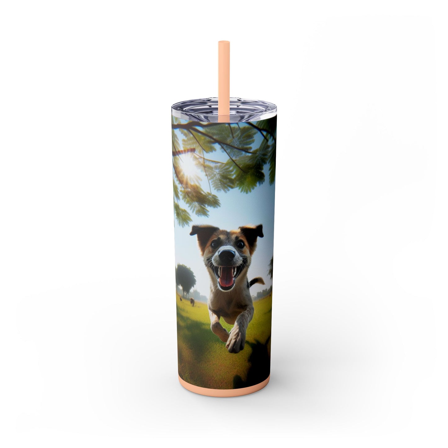 Indian Pariah Dog Tumbler with Straw, 20oz