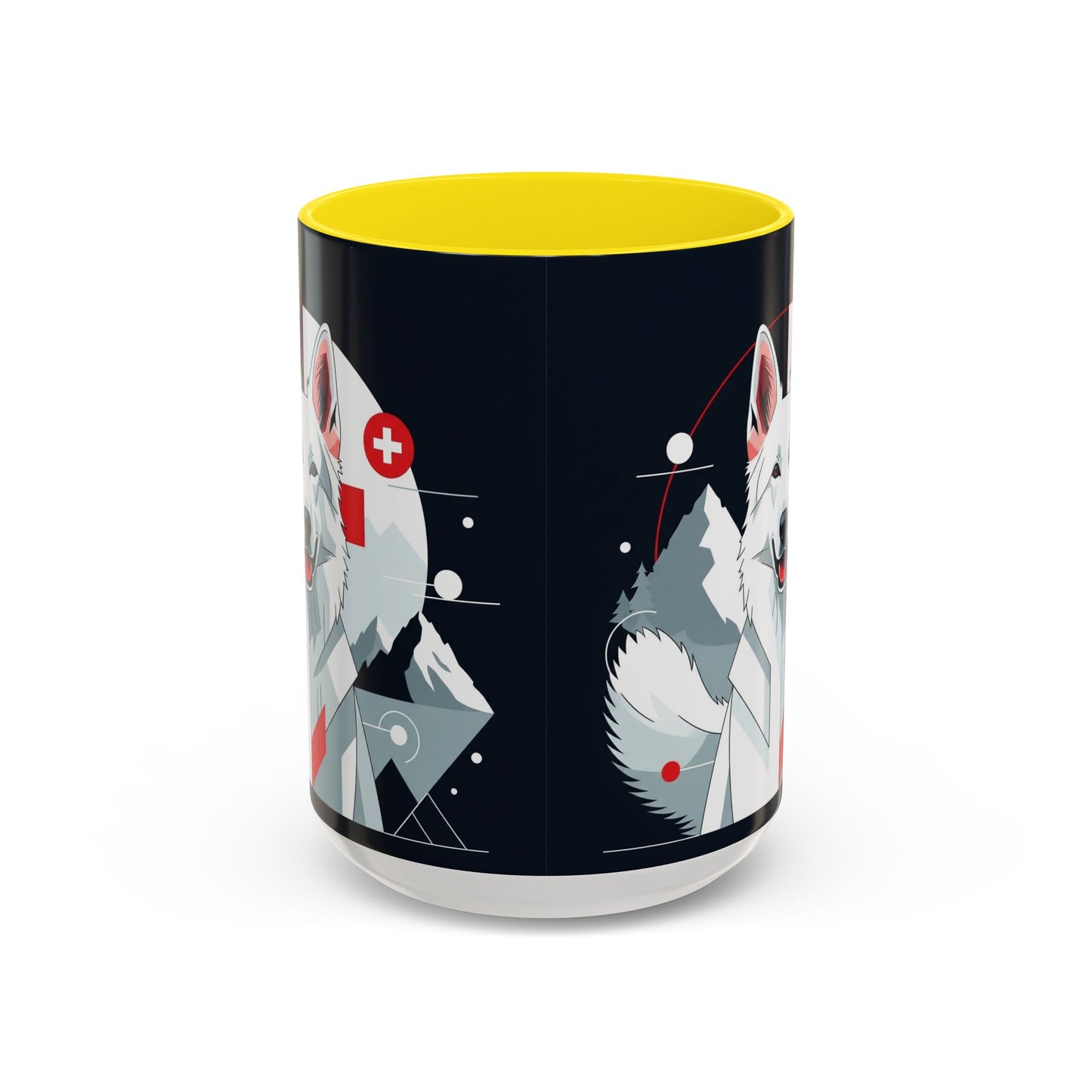 White Swiss Shepherd Dog Accent Coffee Mug - Perfect Gift for Dog Lovers