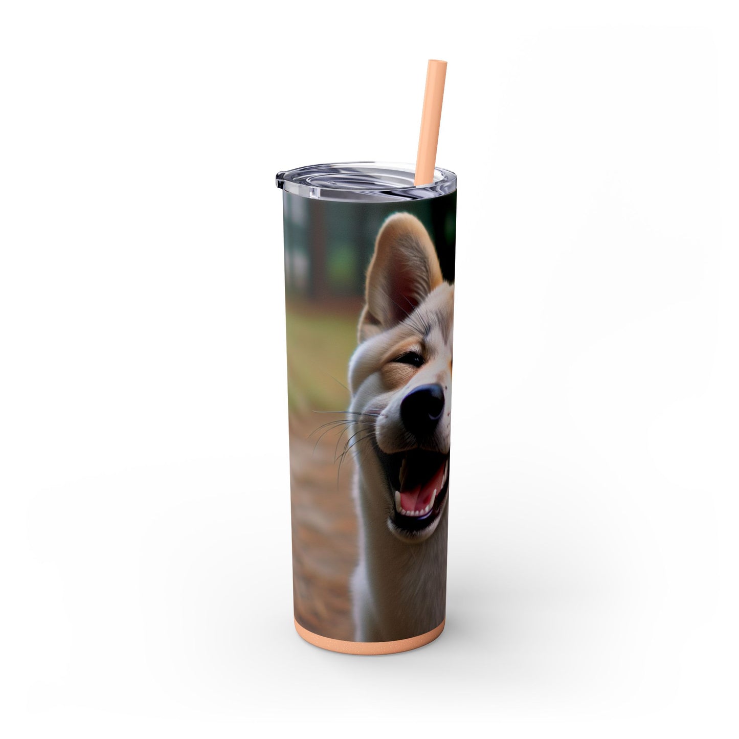 Korean Jindo Dog Tumbler with Straw, 20oz