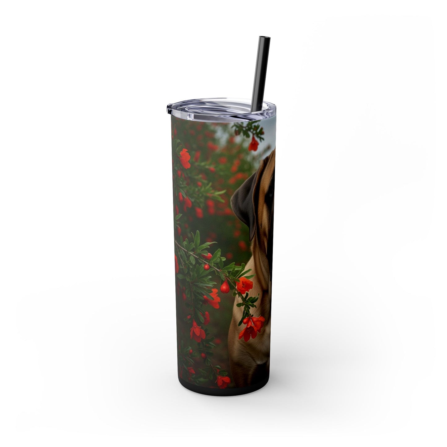 Mastiff Skinny Tumbler with Straw, 20oz