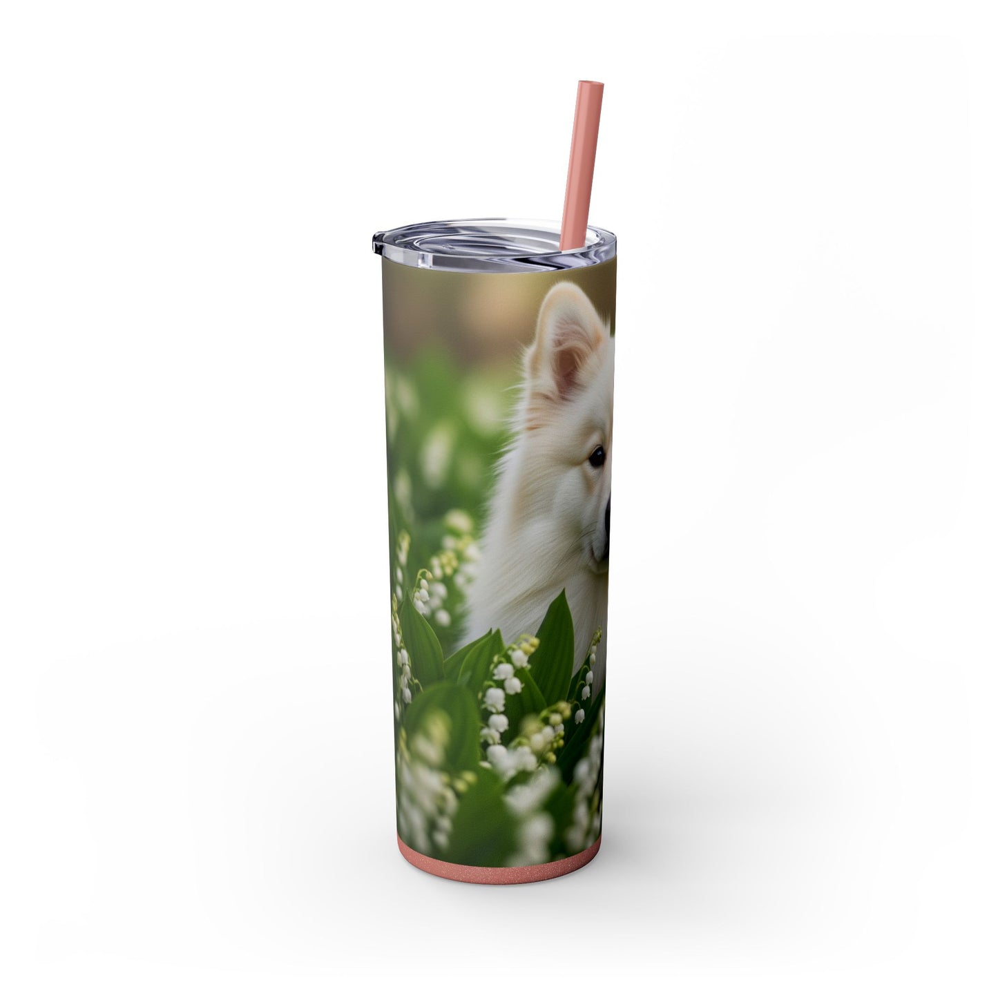 Finnish Lapphund Skinny Tumbler with Straw, 20oz