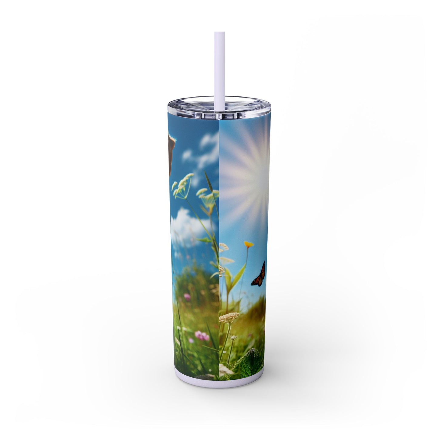 Fox Terrier Tumbler with Straw, 20oz