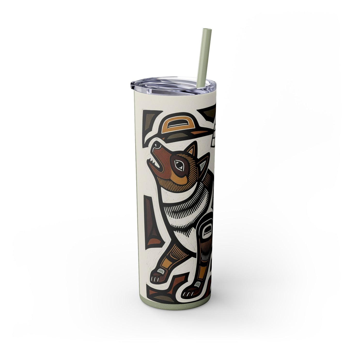 Canadian Eskimo Dog Tumbler with Straw, 20oz