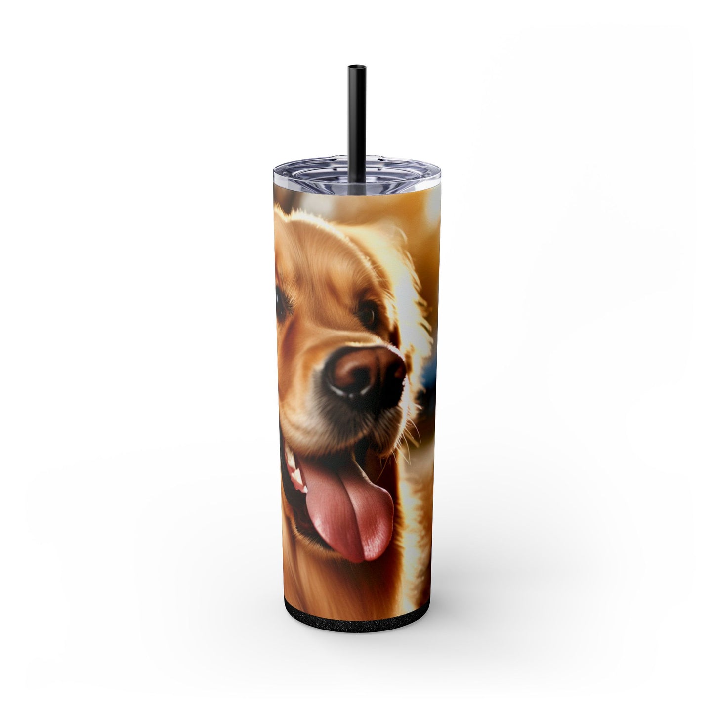 Golden Retriever Tumbler with Straw, 20oz