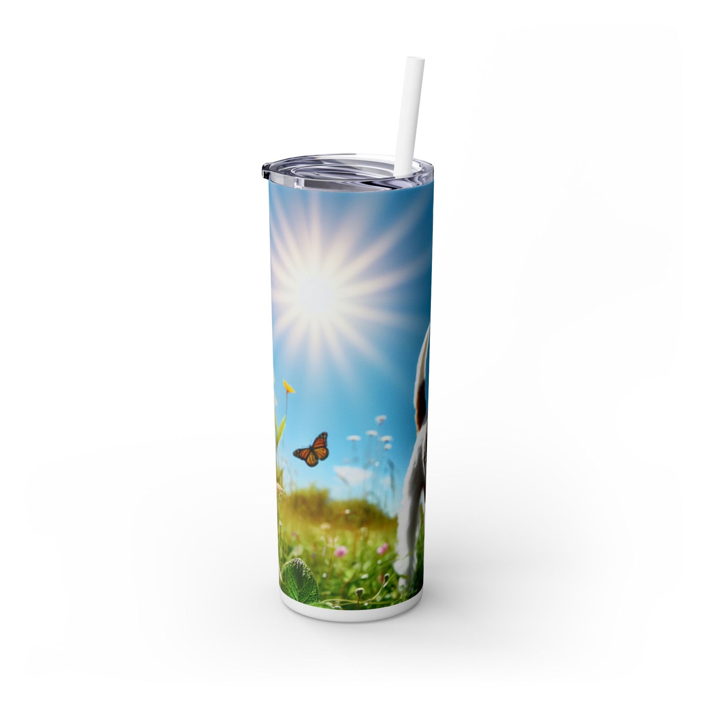 Fox Terrier Tumbler with Straw, 20oz