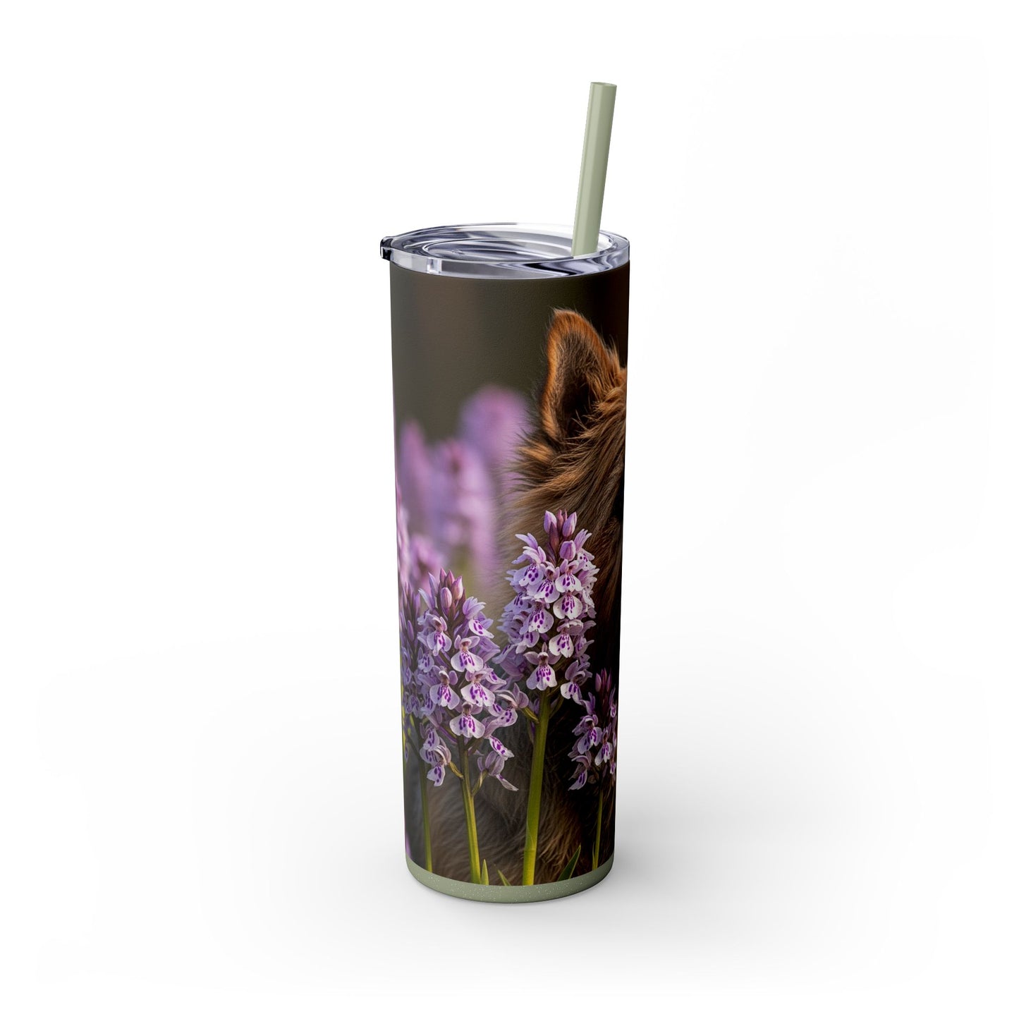 Cairn Terrier Skinny Tumbler with Straw, 20oz