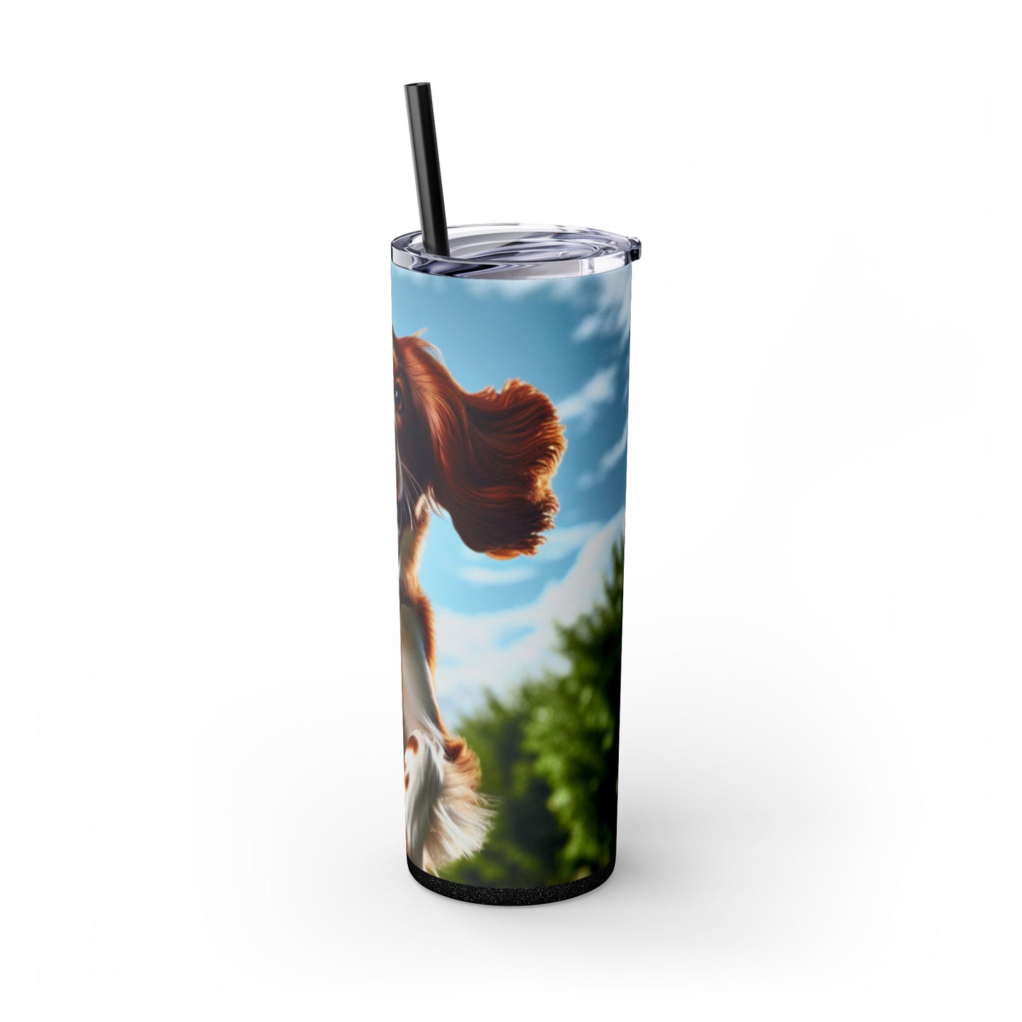 Welsh Springer Spaniel Skinny Tumbler with Straw, 20oz
