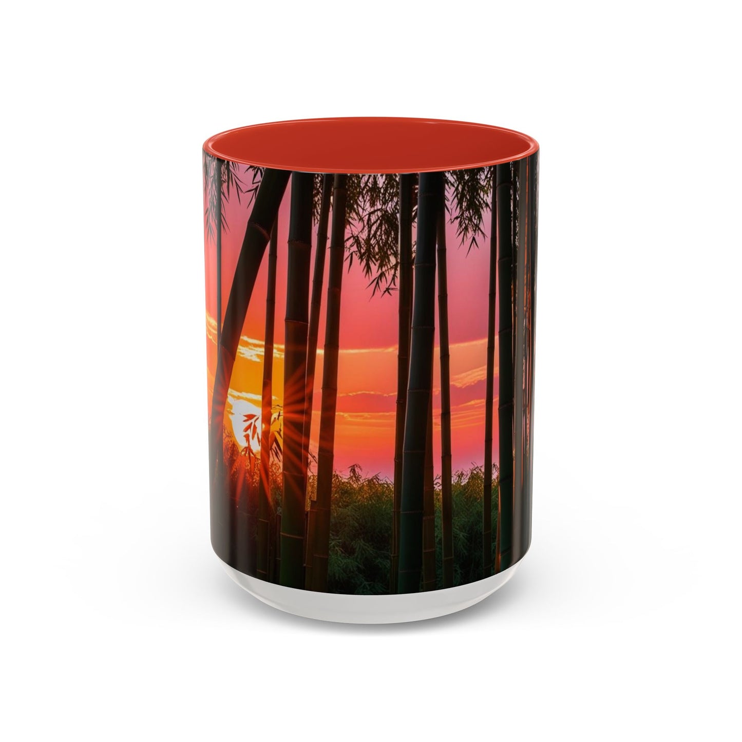 Bamboo Forest Sunrise Accent Coffee Mug - Perfect Gift for Dog Lovers