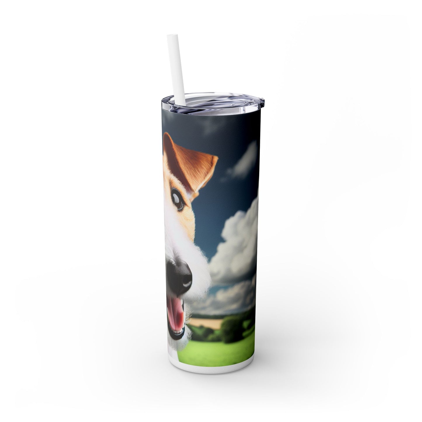 Smooth Fox Terrier Tumbler with Straw, 20oz