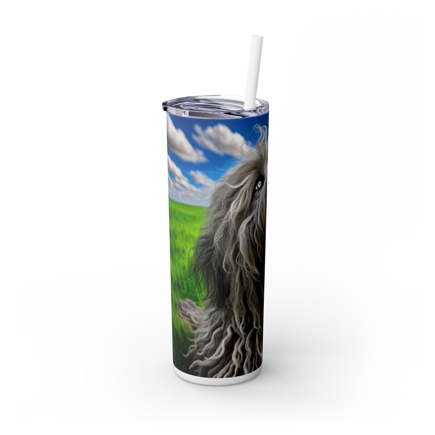 Bergamasco Shepherd Dog Tumbler with Straw, 20oz