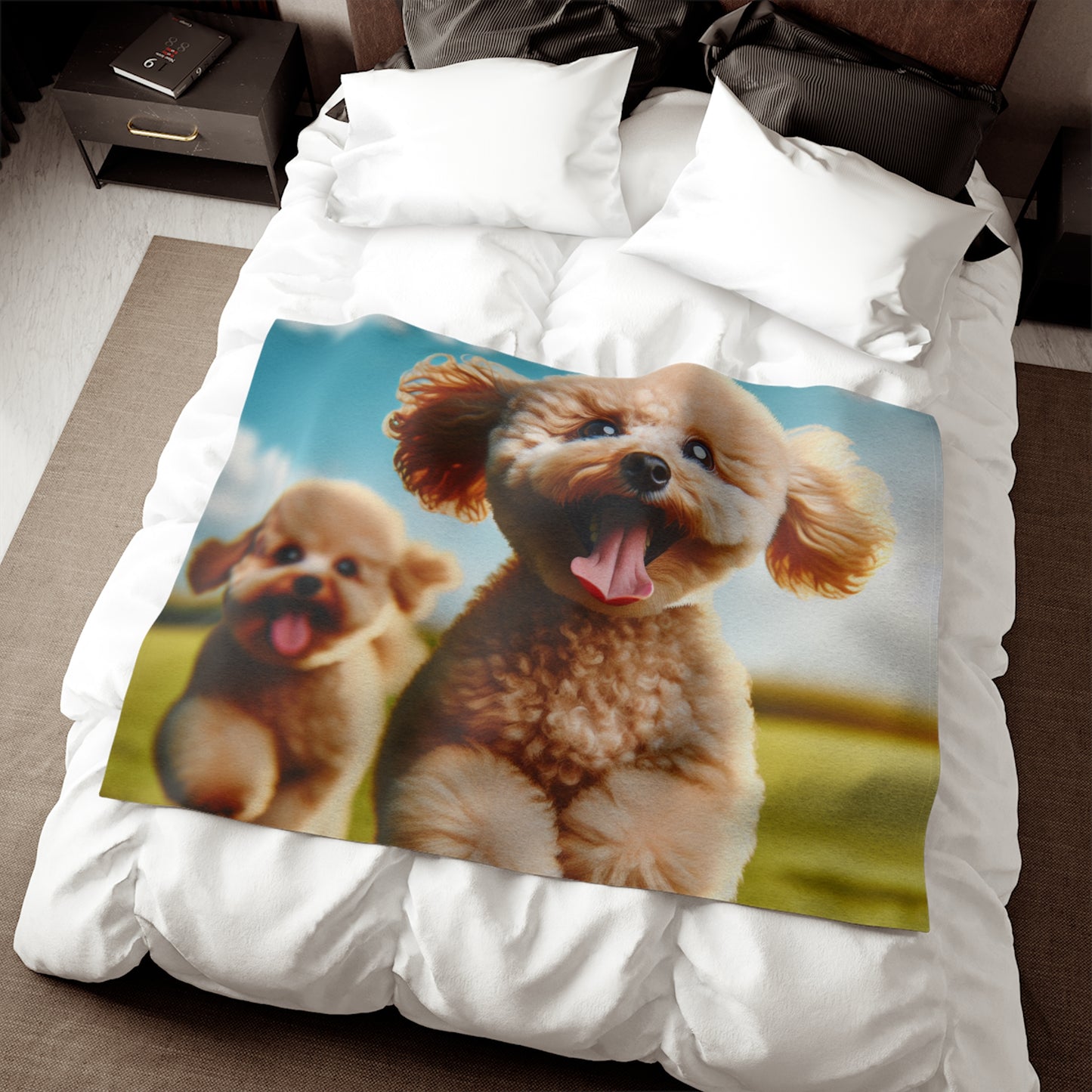 Toy Poodle Sweatshirt Blanket