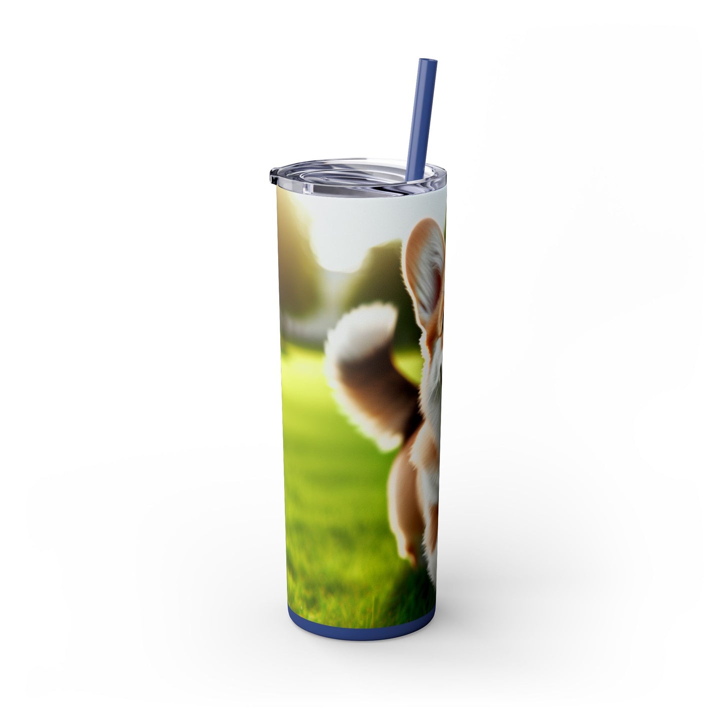 Welsh Corgi Pembroke Skinny Tumbler with Straw, 20oz
