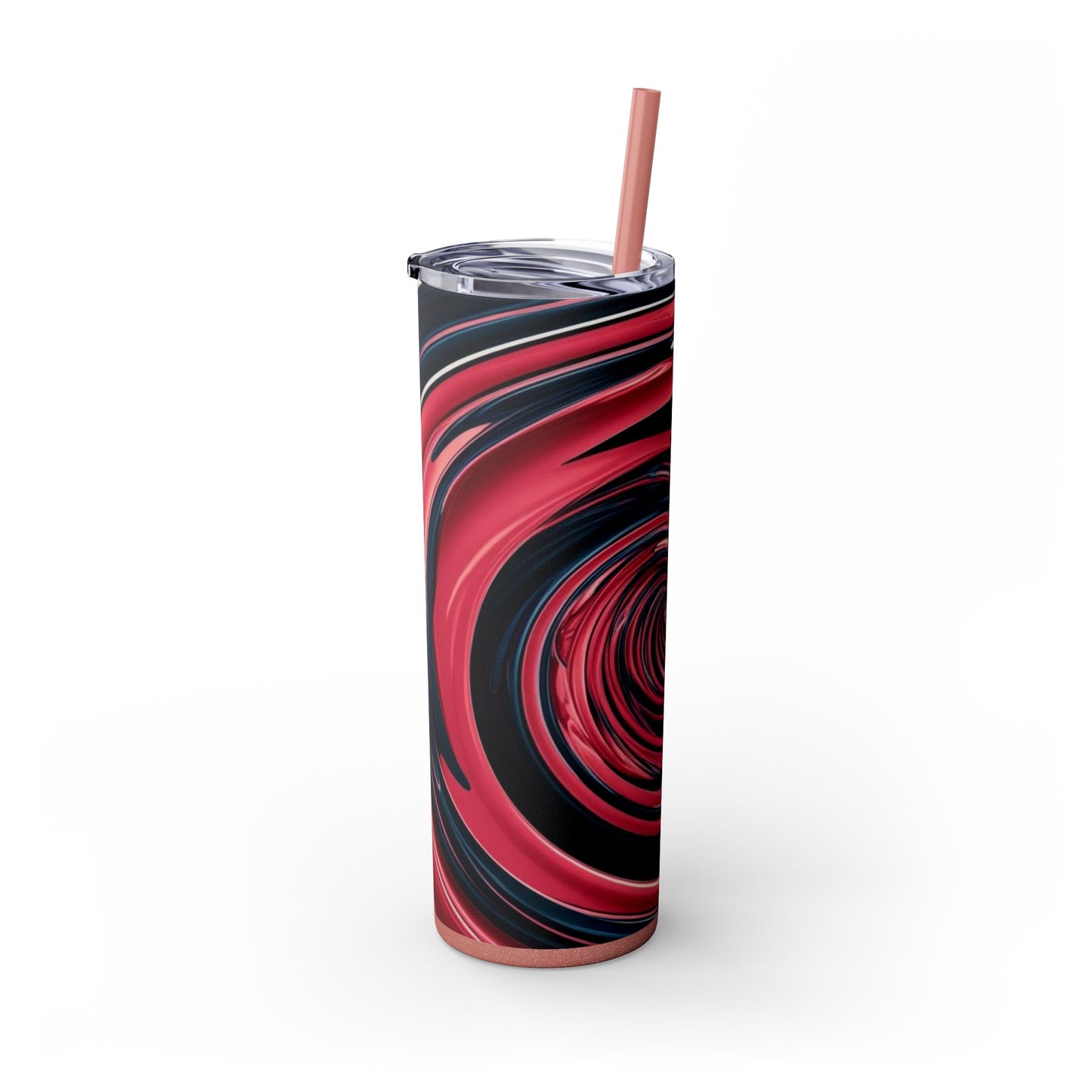 Optical Illusion Skinny Tumbler with Straw, 20oz