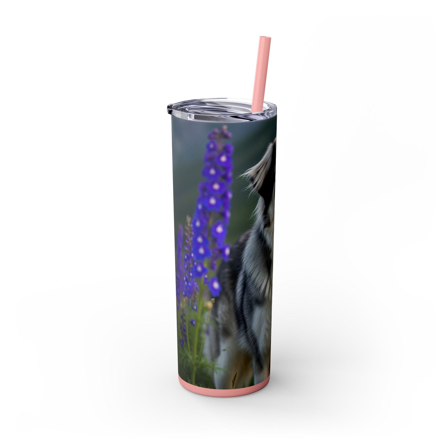 Tatra Shepherd Dog Skinny Tumbler with Straw, 20oz