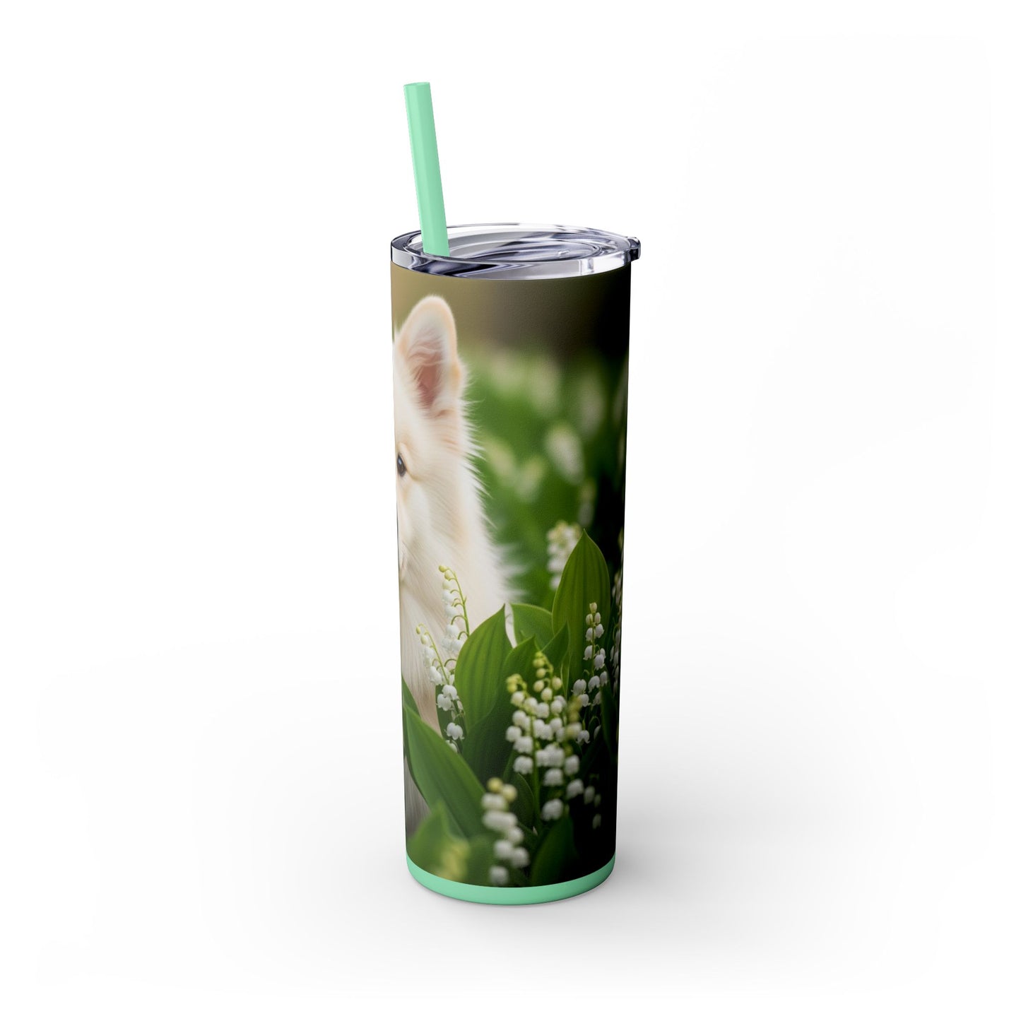 Finnish Lapphund Skinny Tumbler with Straw, 20oz