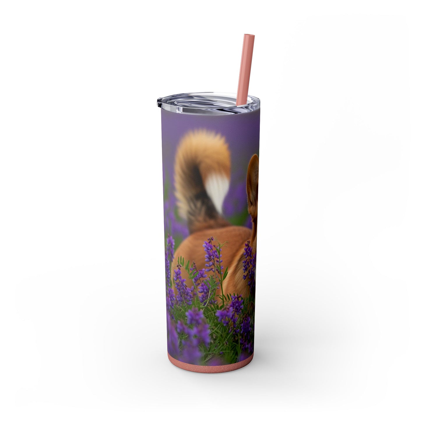 Cardigan Welsh Corgi Skinny Tumbler with Straw, 20oz
