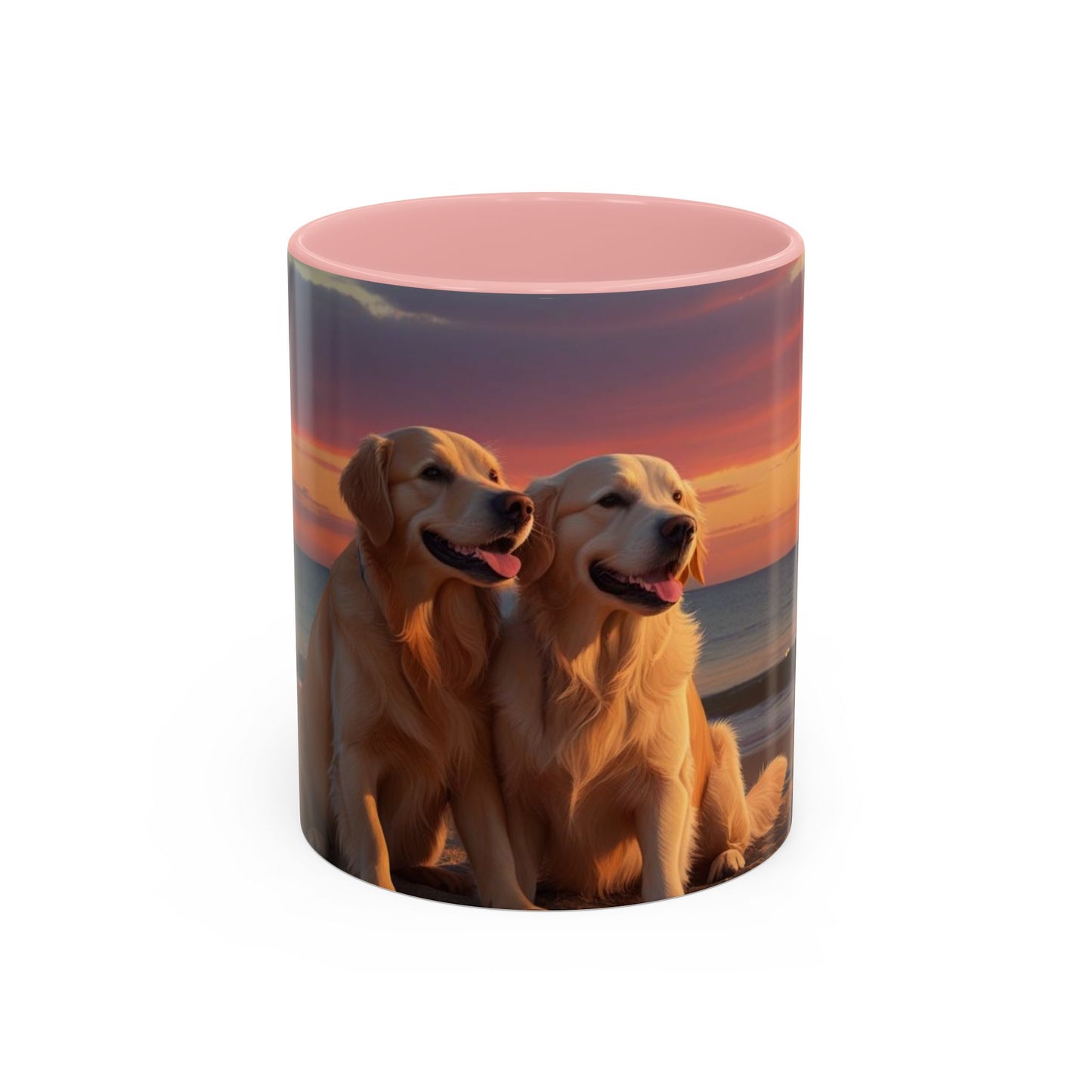 Golden Retriever Love Accent Coffee Mug - Perfect Gift for Dog Lovers