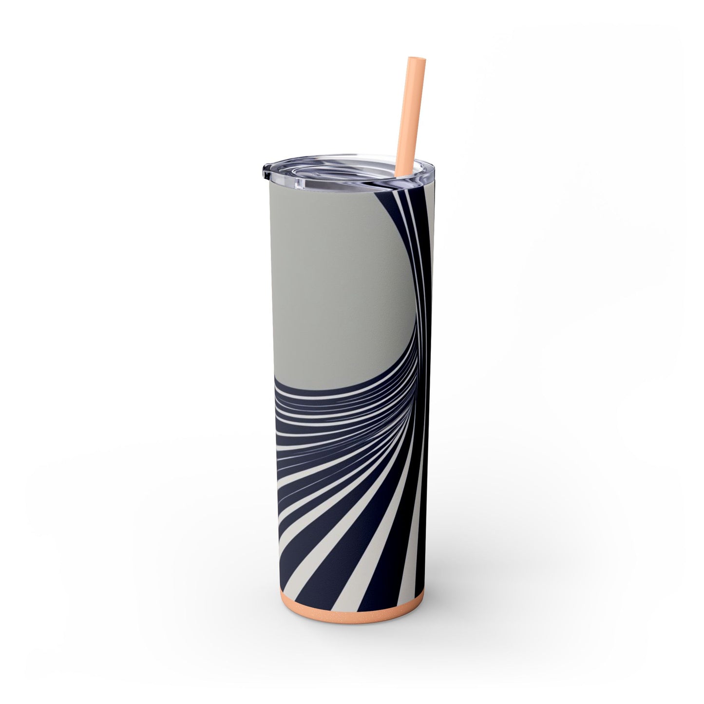 Optical Illusion Skinny Tumbler with Straw, 20oz