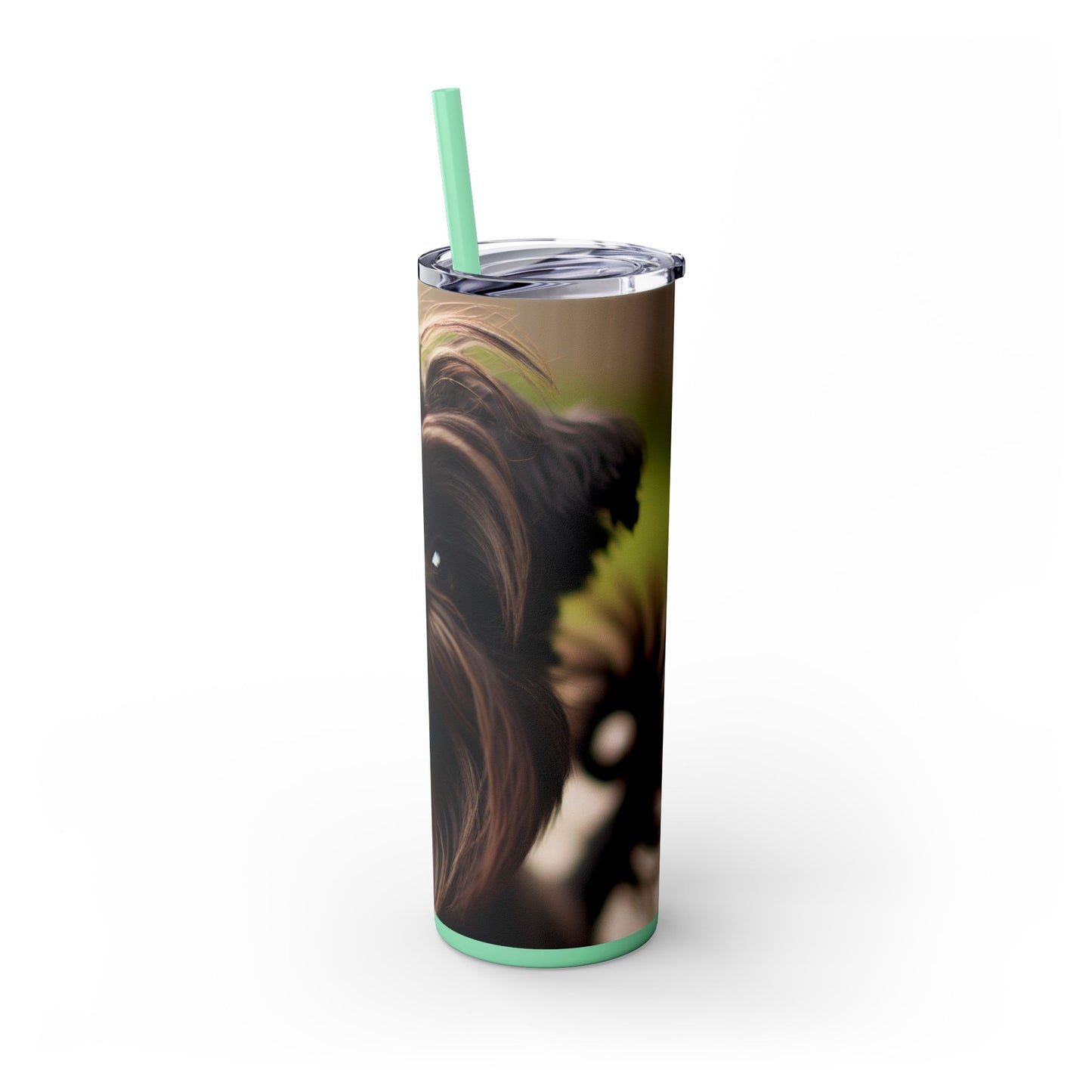 Affenpinscher Skinny Tumbler with Straw, 20oz