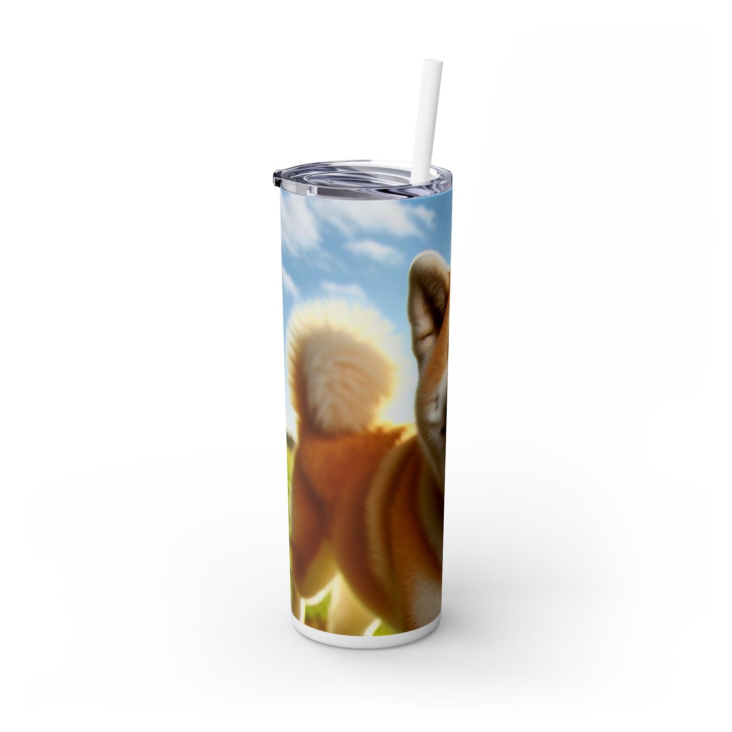 Akita Skinny Tumbler with Straw, 20oz