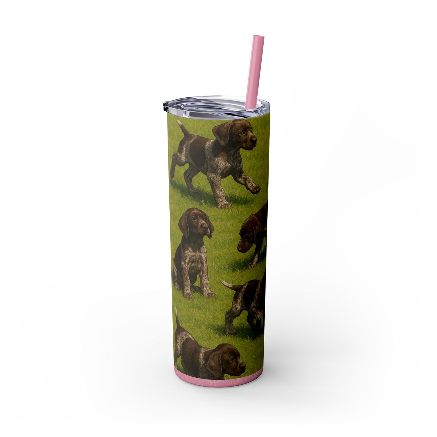 German Shorthaired Pointer puppies Tumbler with Straw, 20oz