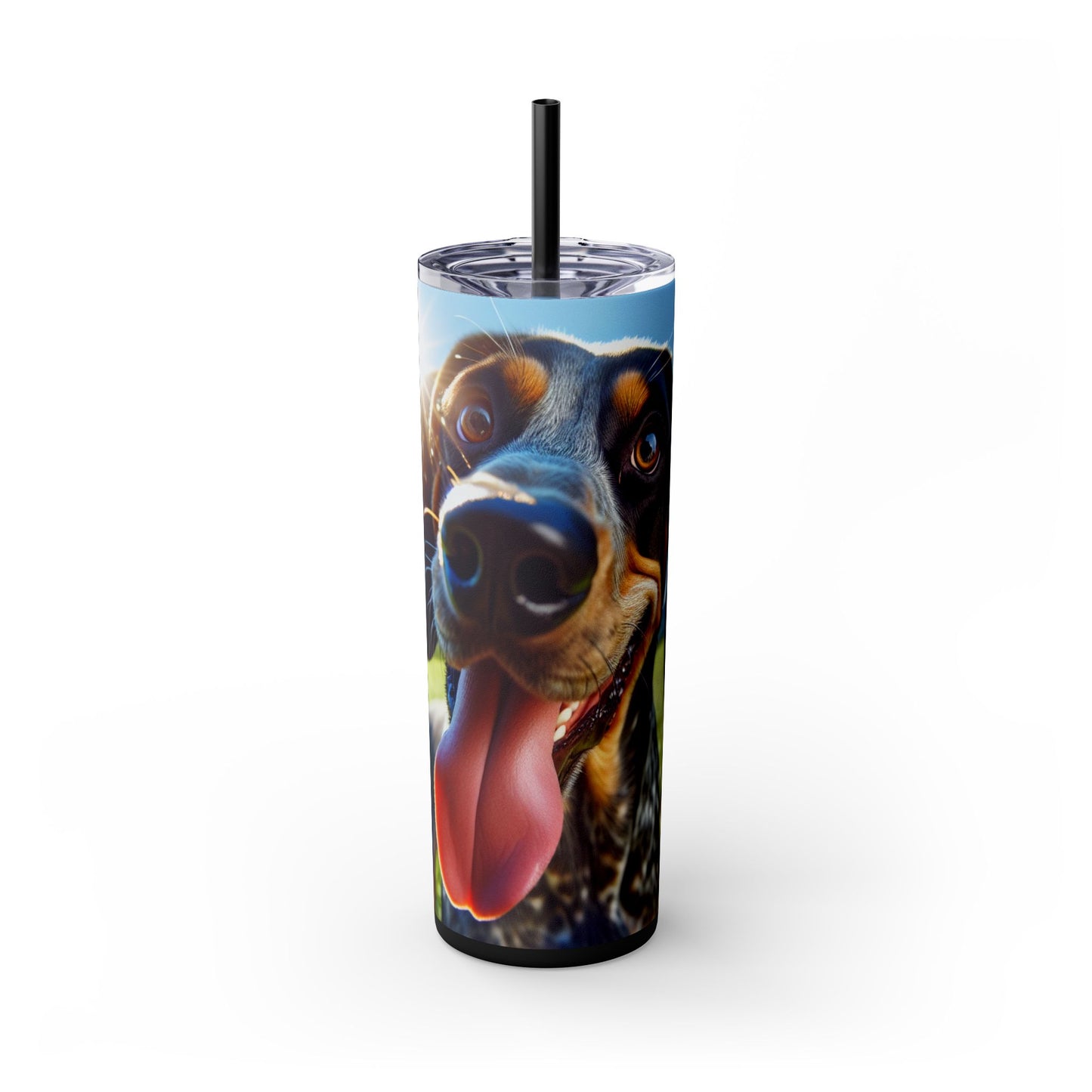 Bluetick Coonhound Tumbler with Straw, 20oz