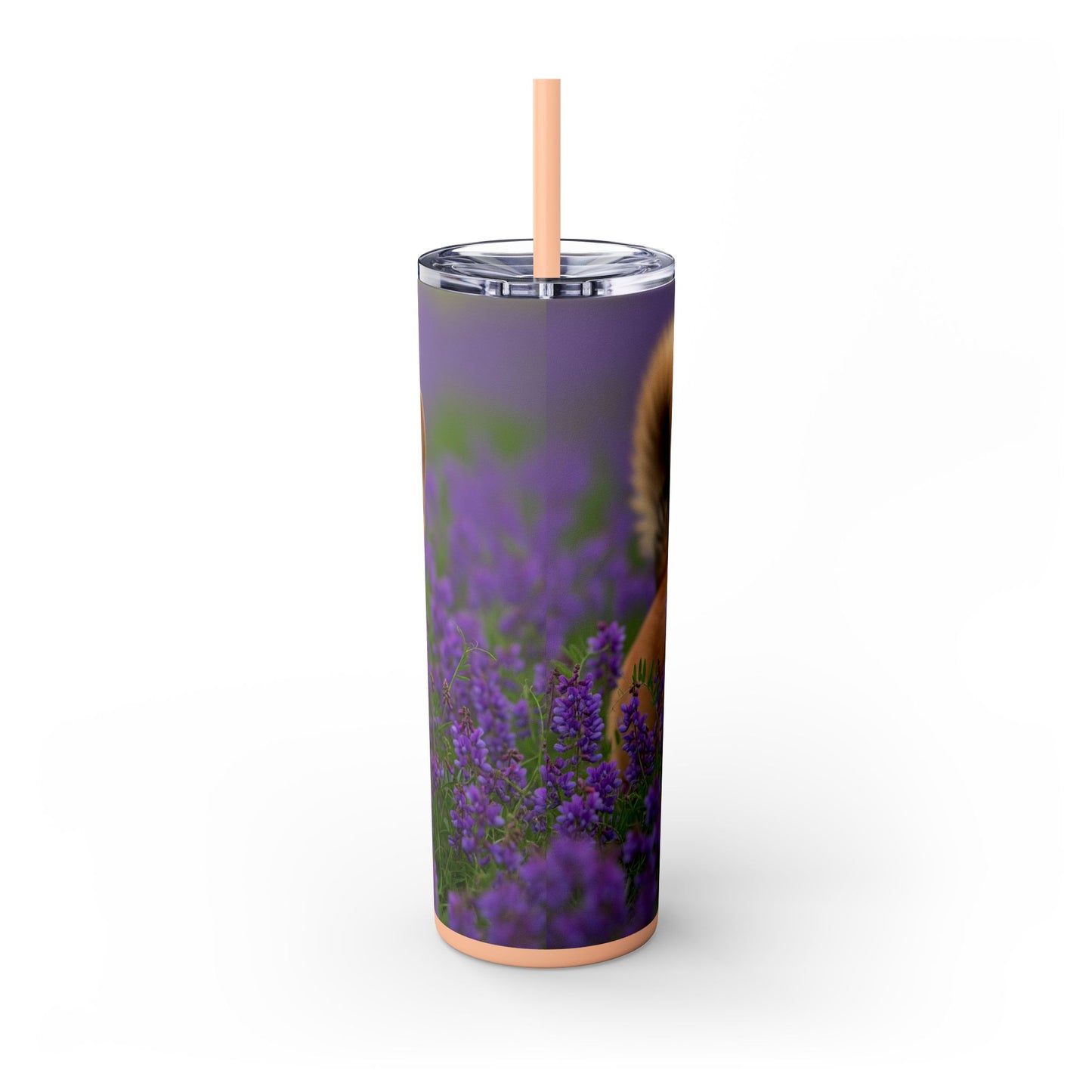 Cardigan Welsh Corgi Skinny Tumbler with Straw, 20oz