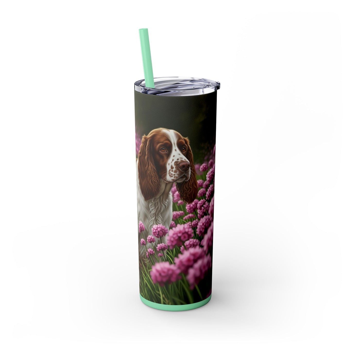 English Springer Spaniel Skinny Tumbler with Straw, 20oz