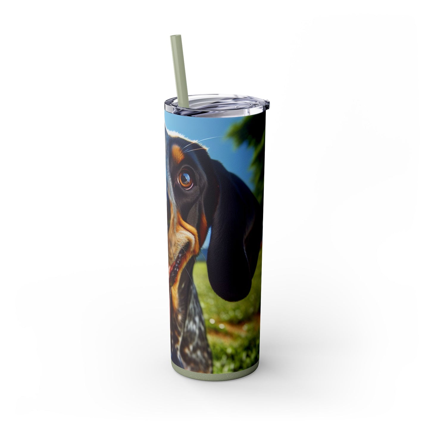 Bluetick Coonhound Tumbler with Straw, 20oz