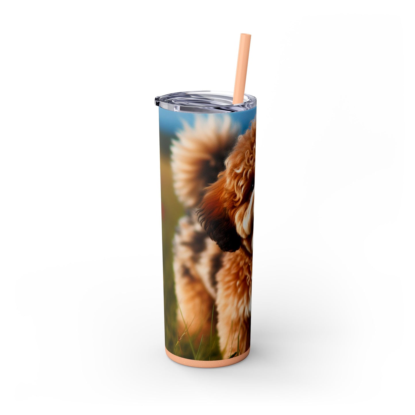 Russkaya Tsvetnaya Bolonka Tumbler with Straw, 20oz