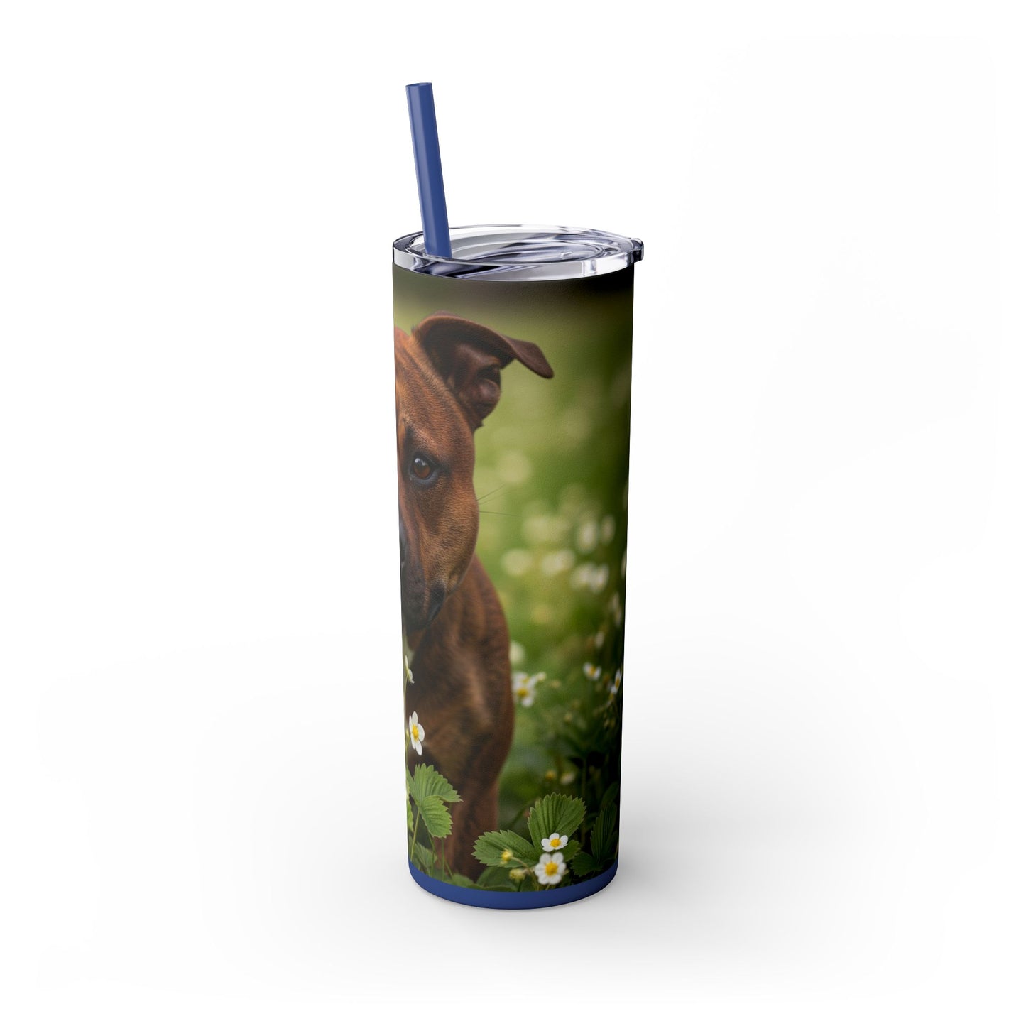 Staffordshire Bull Terrier Tumbler with Straw, 20oz