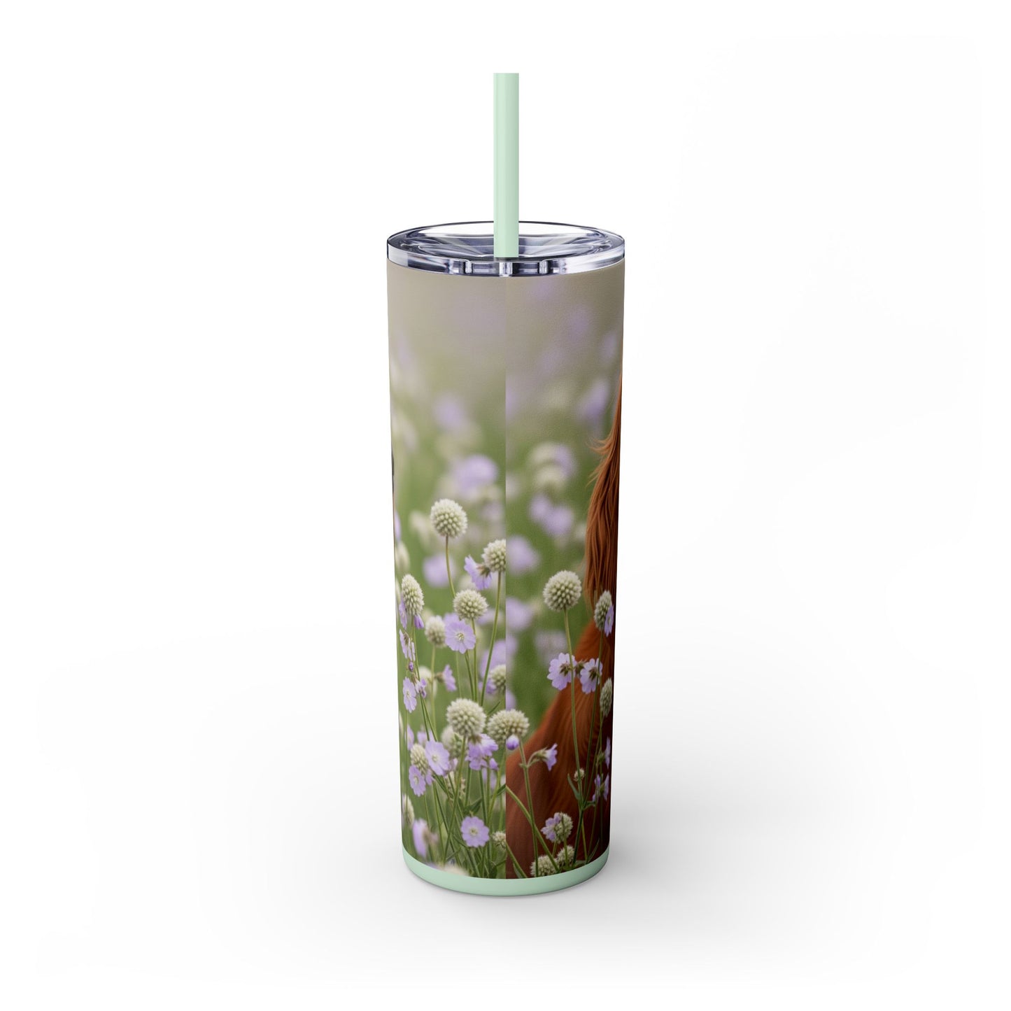 Sussex Spaniel Skinny Tumbler with Straw, 20oz