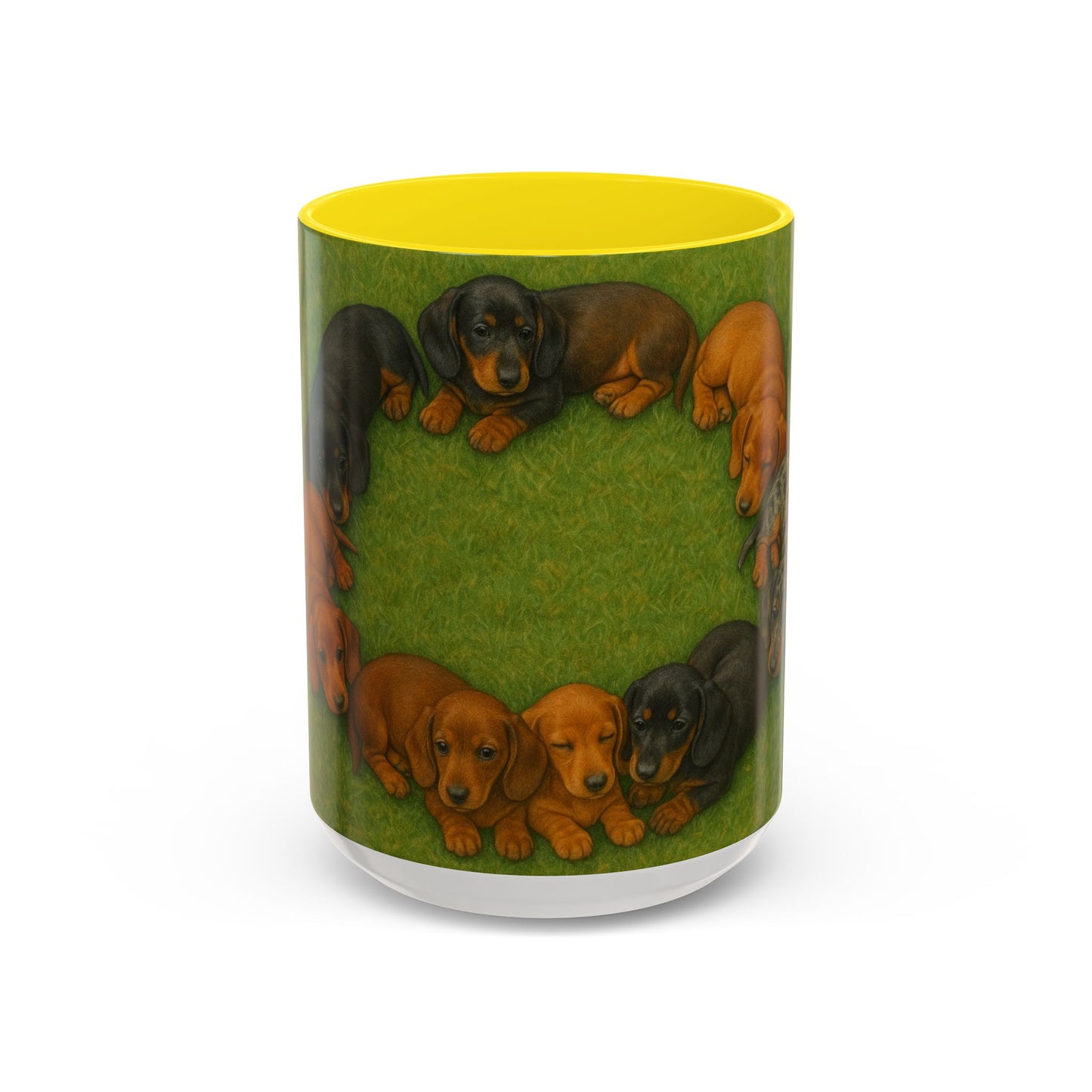 Dachshund puppies Accent Coffee Mug - Perfect Gift for Dog Lovers
