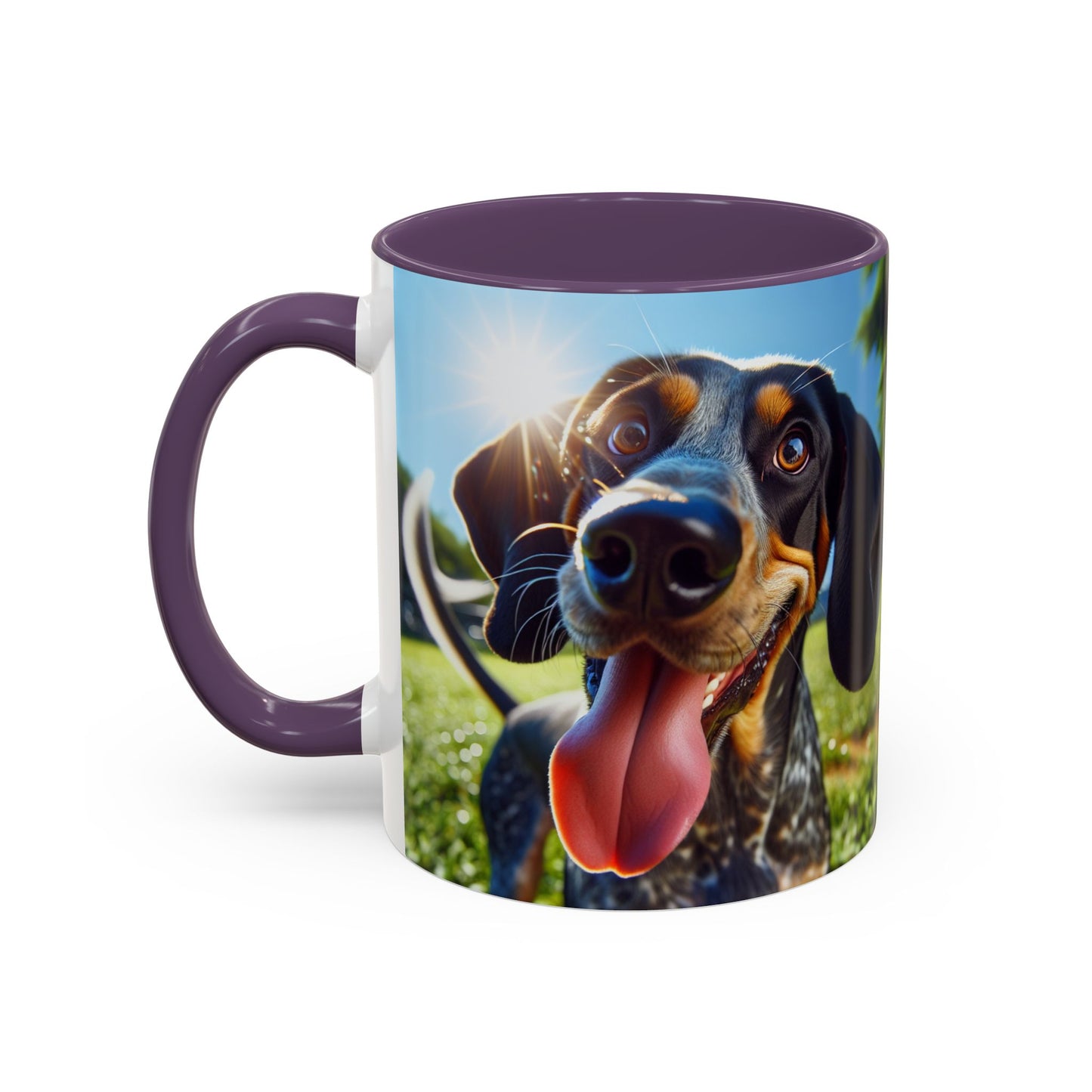 Bluetick Coonhound Accent Coffee Mug - Perfect Gift for Dog Lovers