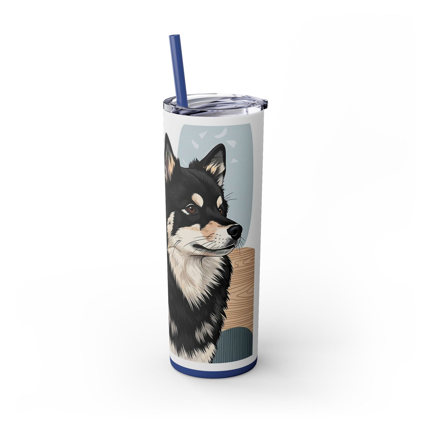 Swedish Lapphund Skinny Tumbler with Straw, 20oz