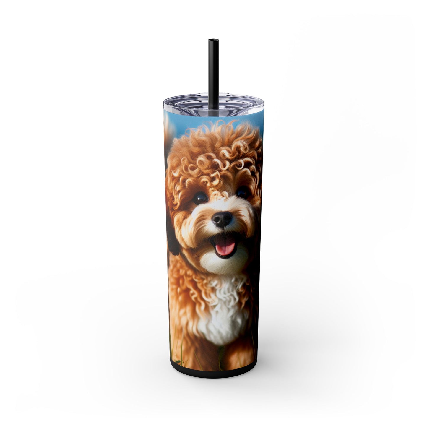 Russkaya Tsvetnaya Bolonka Tumbler with Straw, 20oz