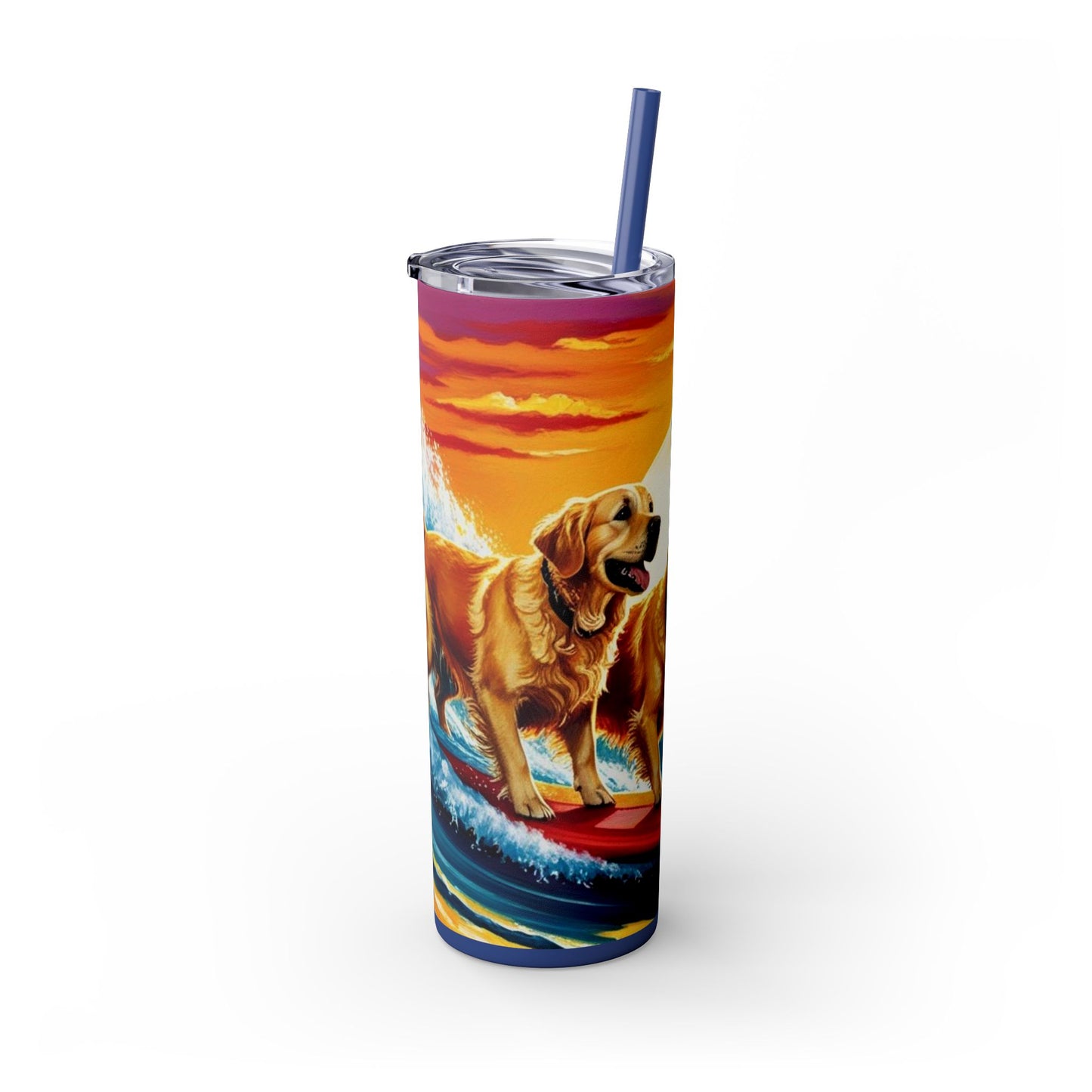 Surf Dogs Tumbler with Straw, 20oz