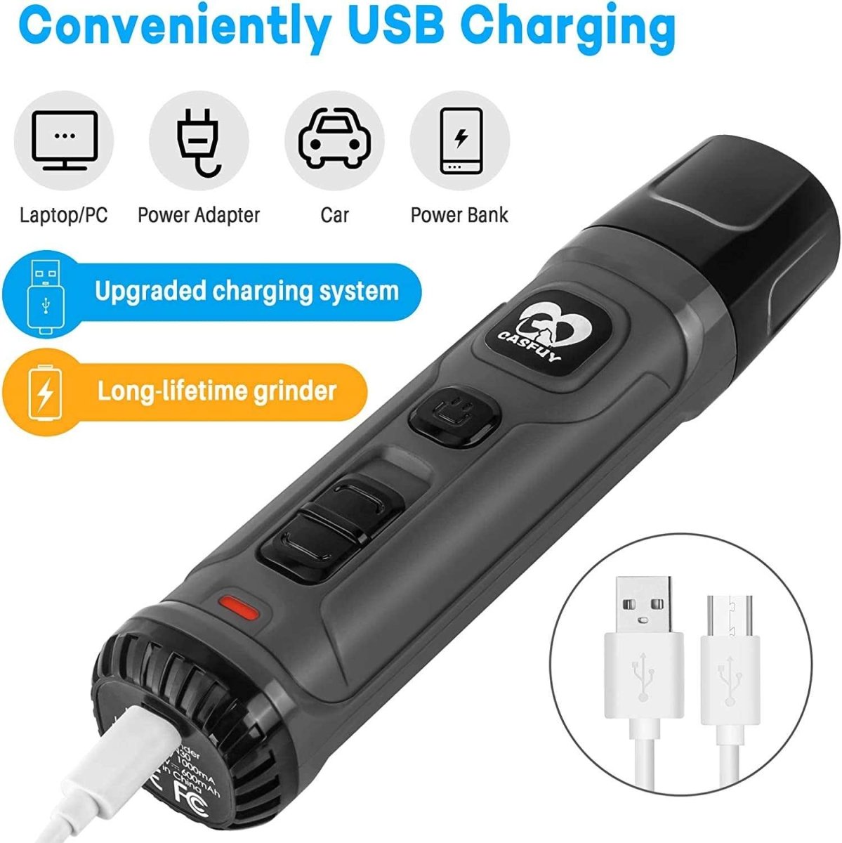 Uñas para perros más fáciles de quitar con 2 luces LED