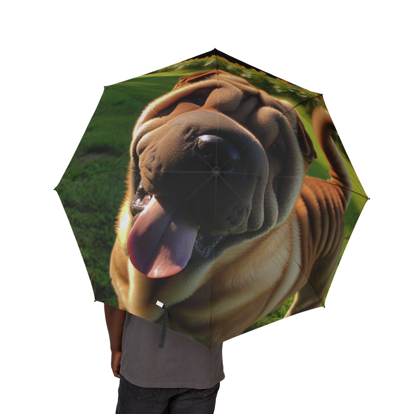 Shar Pei Semi-Automatic Foldable Umbrella