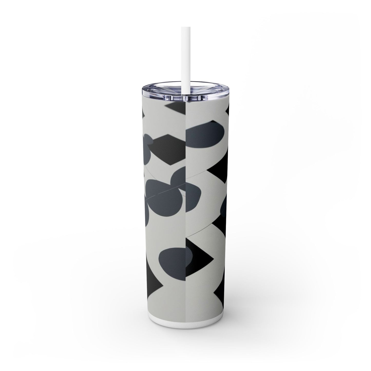 Optical Illusion Skinny Tumbler with Straw, 20oz