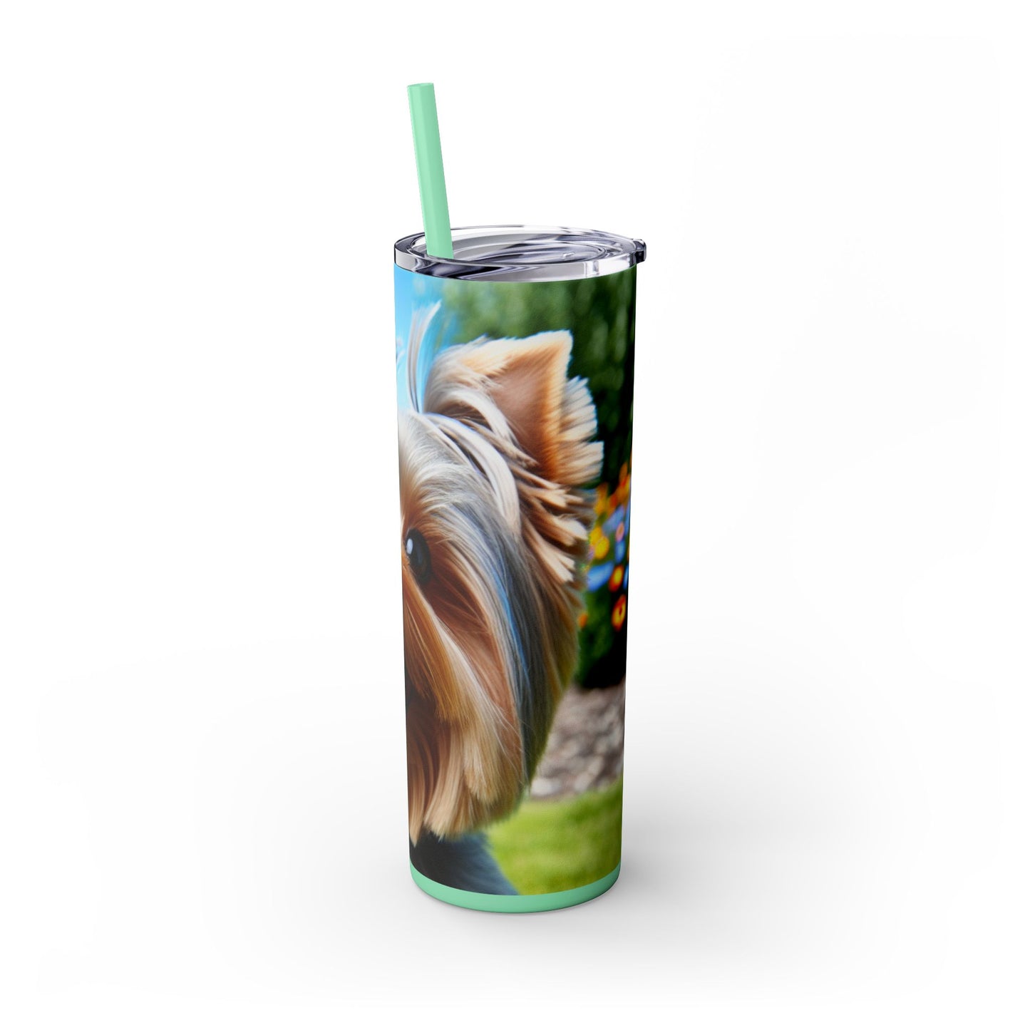 Australian Silky Terrier Tumbler with Straw, 20oz