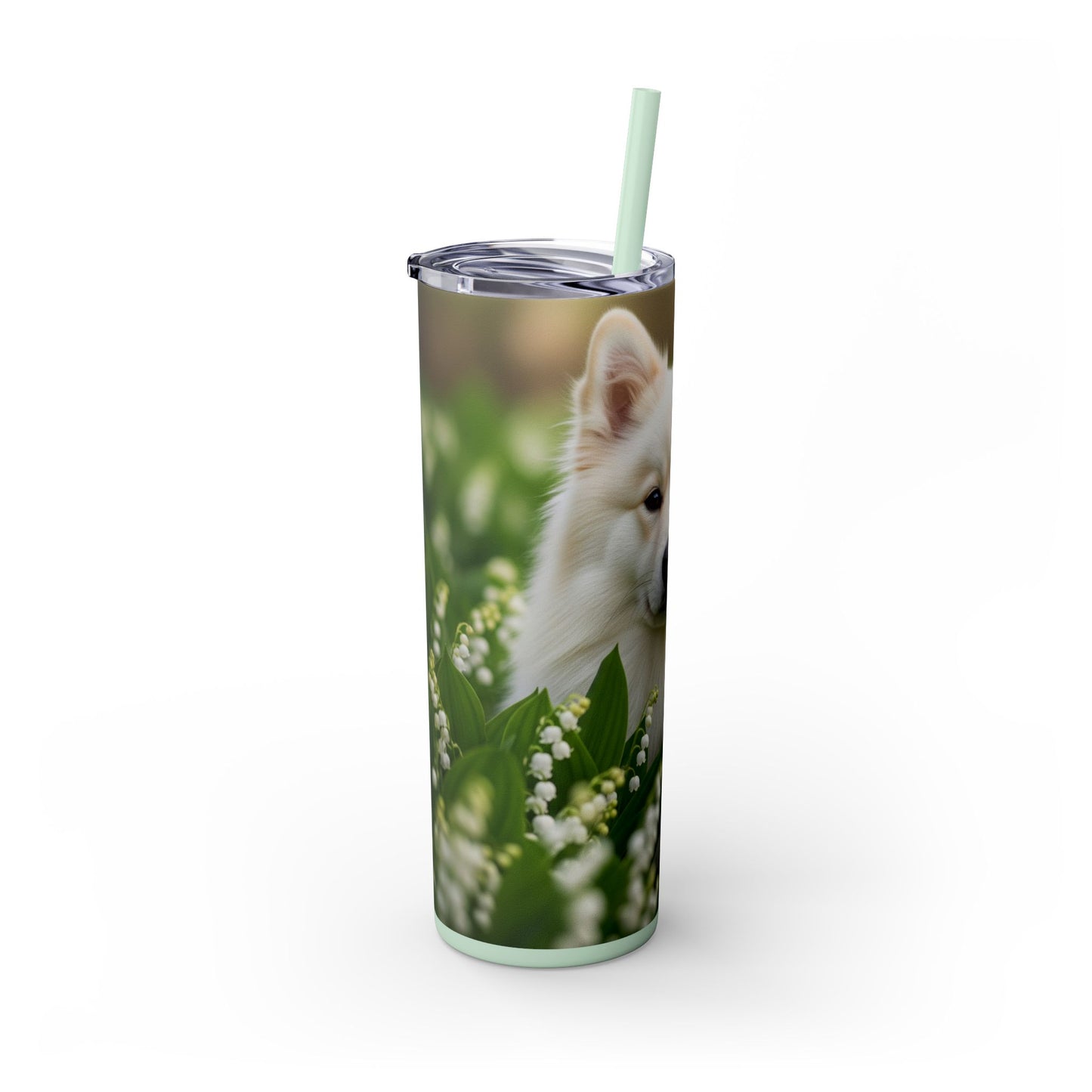 Finnish Lapphund Skinny Tumbler with Straw, 20oz